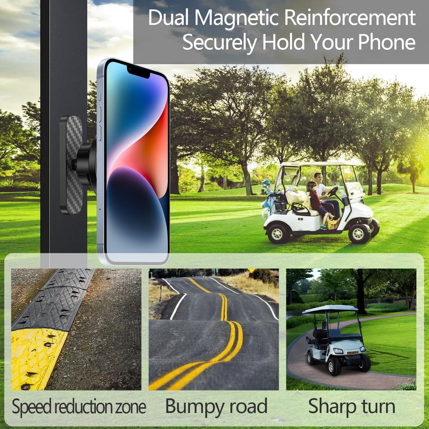 Soporte Magnético para Teléfono de Carrito de Golf - Gris Hierro