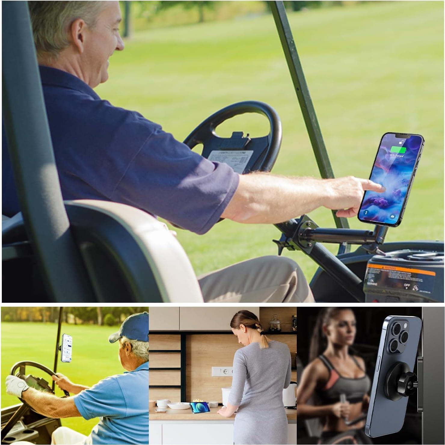 Soporte Magnético para Teléfono de Carrito de Golf - Gris Hierro