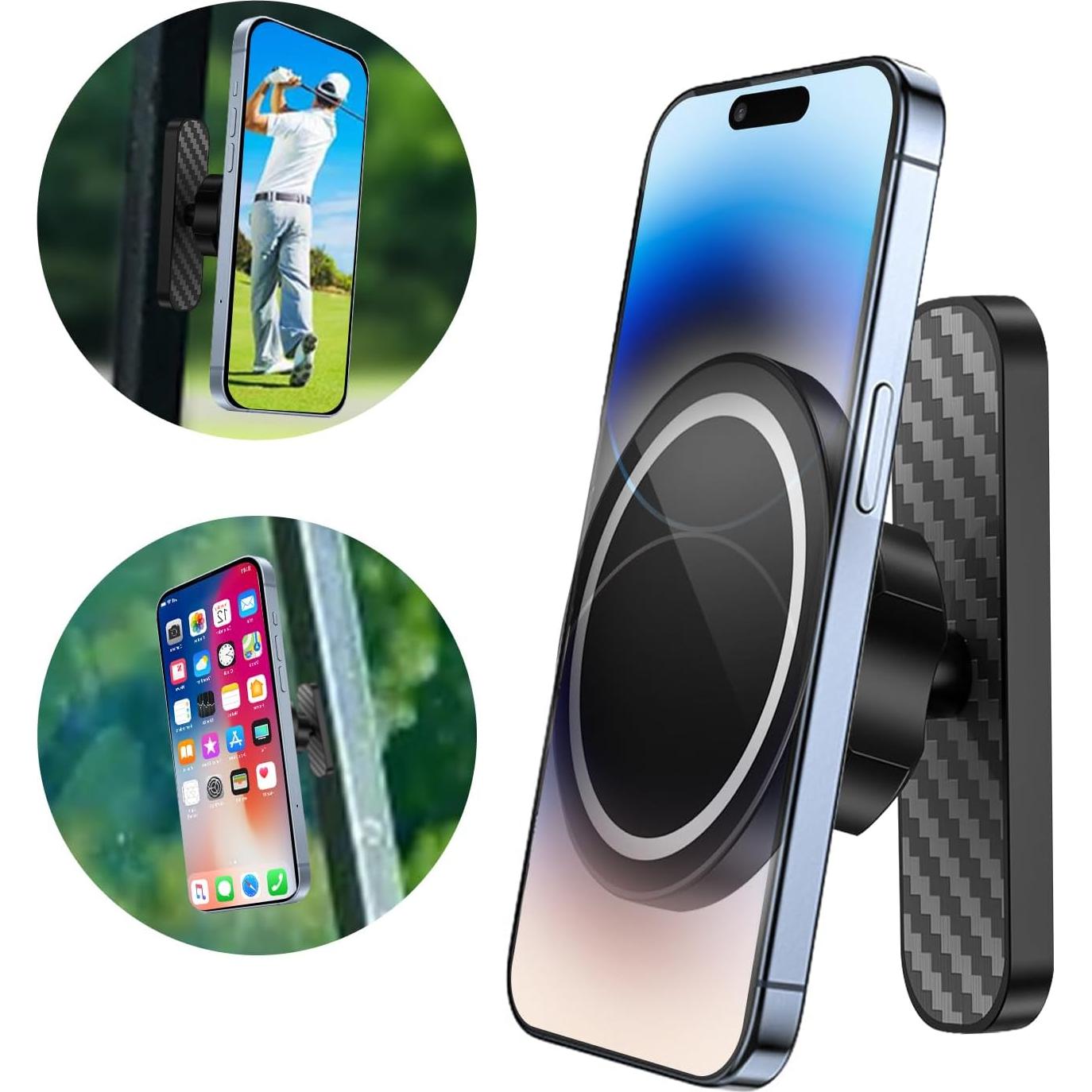 Soporte Magnético para Teléfono de Carrito de Golf - Gris Hierro