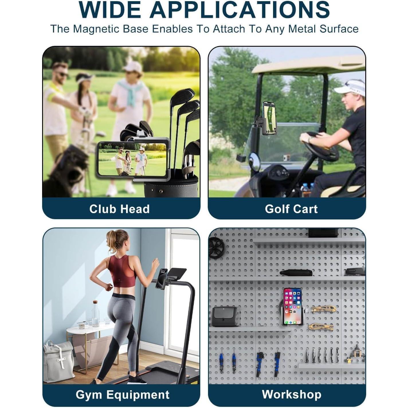 Soporte magnético para teléfono de carrito de golf LEAPGOMAX