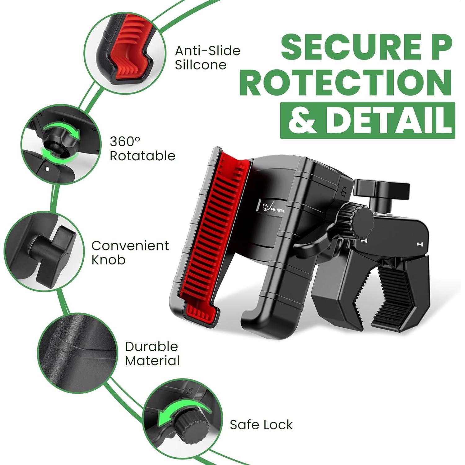 Soporte para Teléfono de Carrito de Golf Aliennana 360° Ajustable