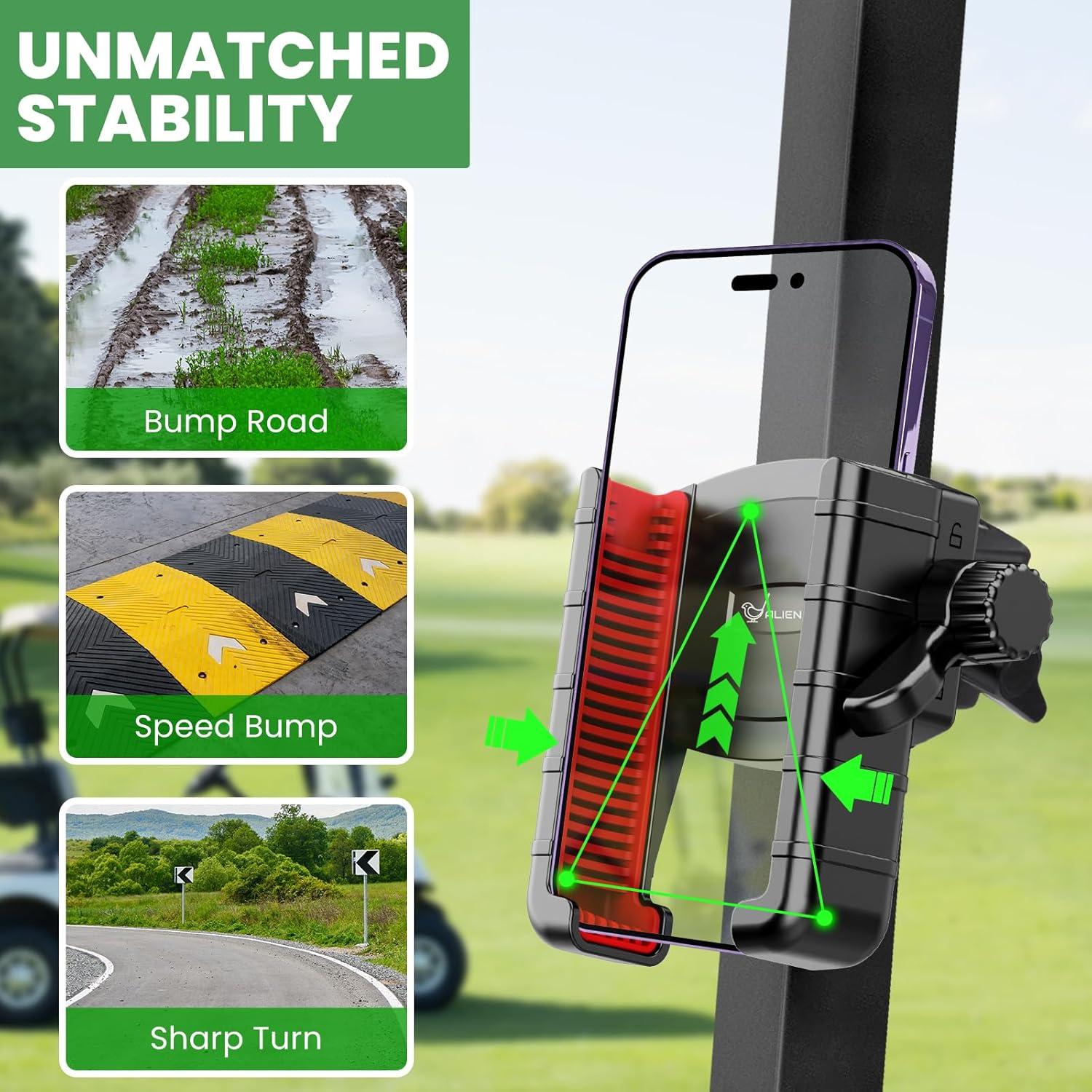 Soporte para Teléfono de Carrito de Golf Aliennana 360° Ajustable