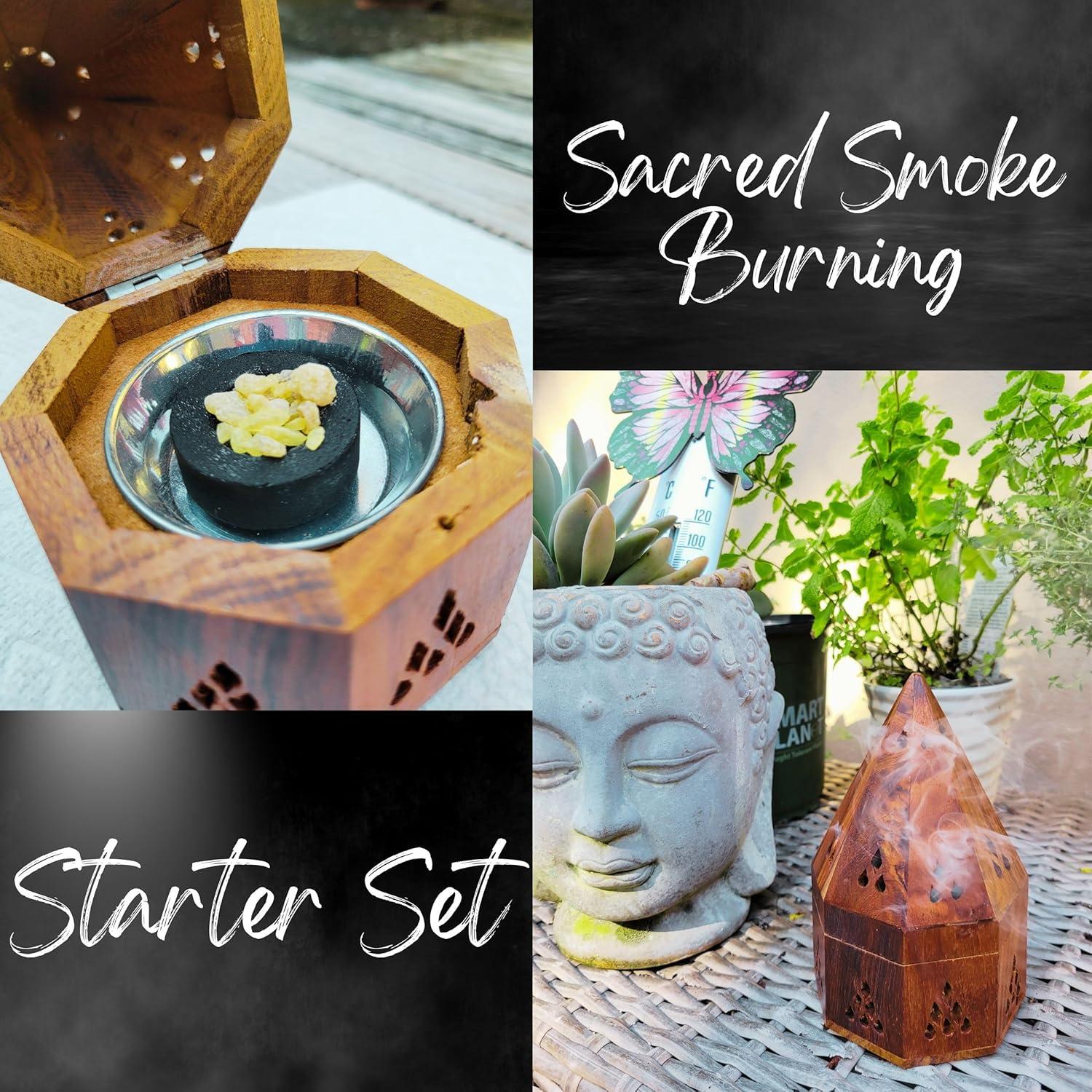 Kit de quemador de incienso de resina Worldly Finds 1 - 308 g