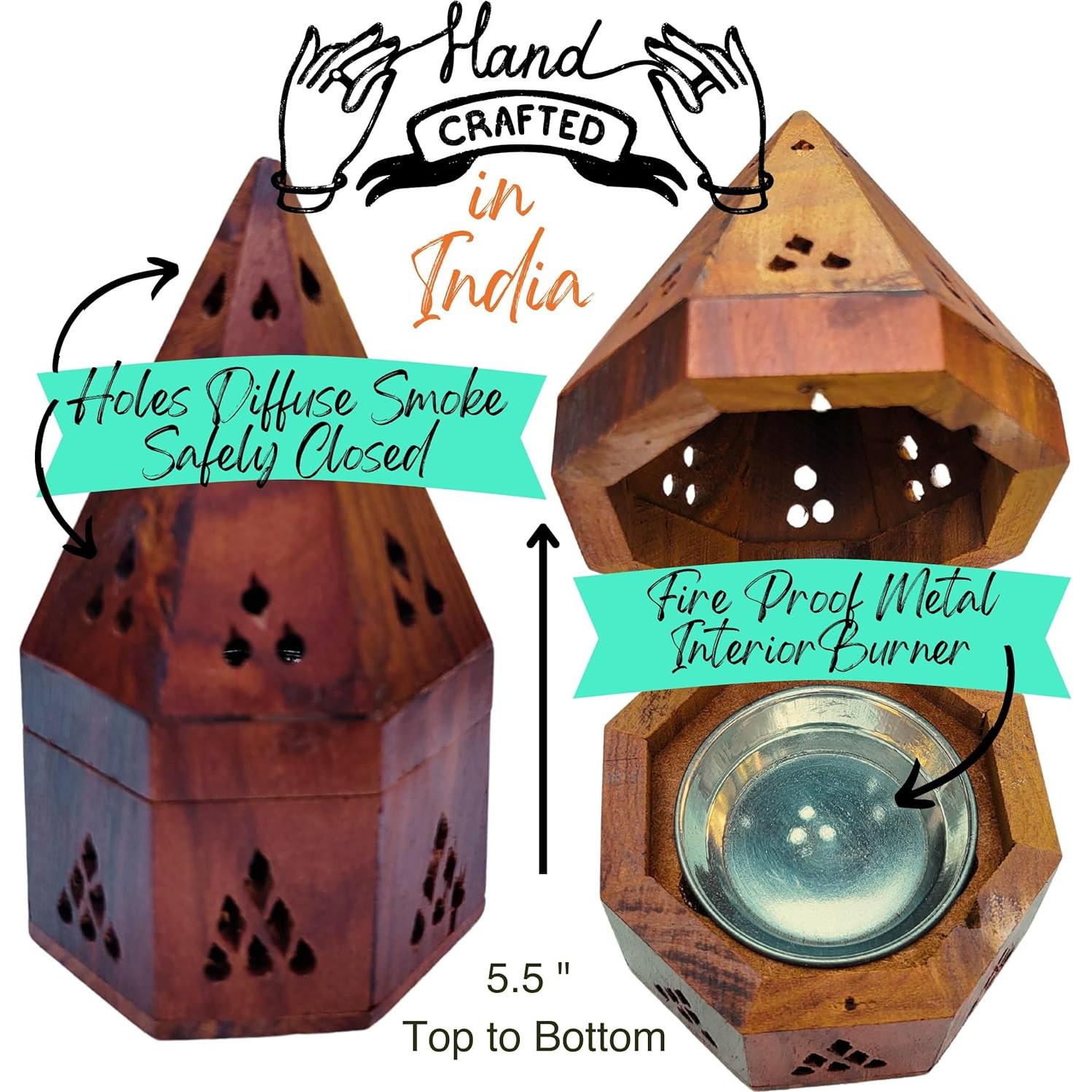 Kit de quemador de incienso de resina Worldly Finds 1 - 308 g