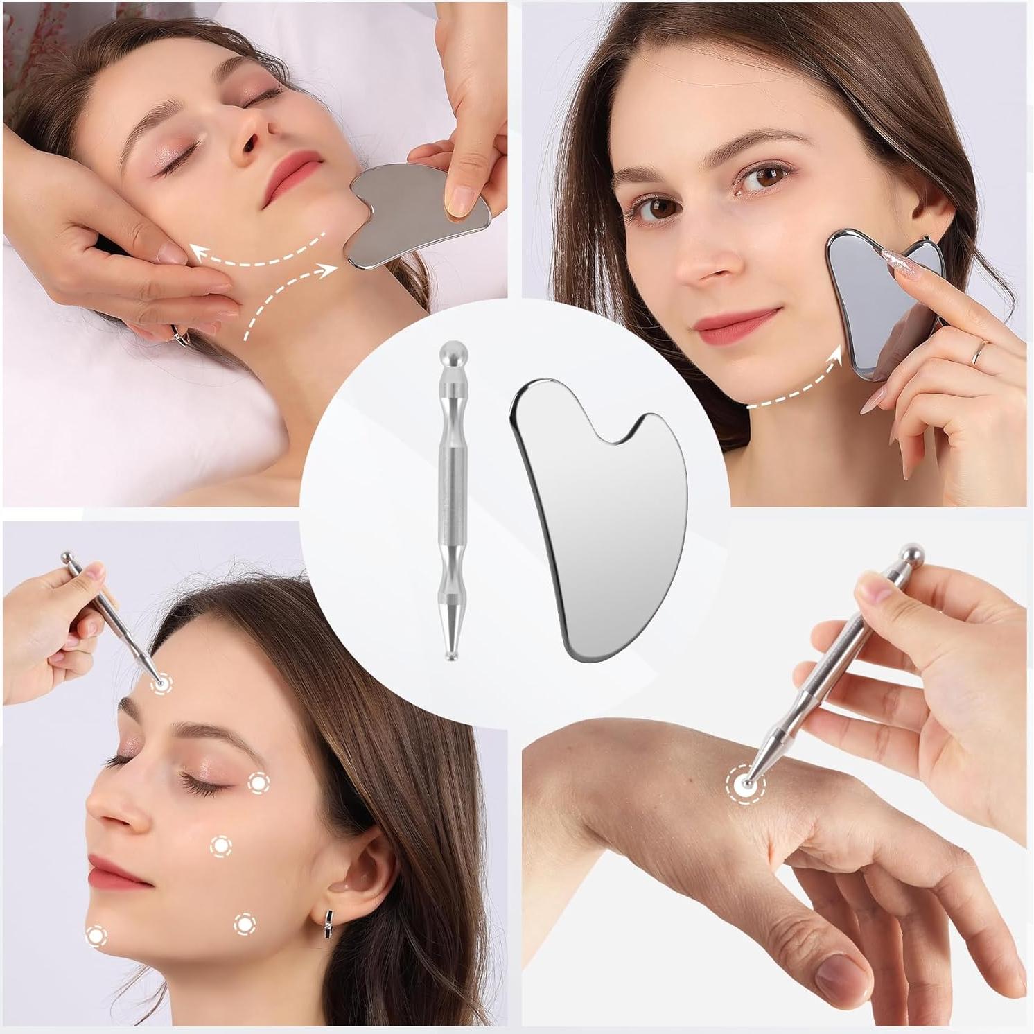 Set de Masaje Gua Sha y Acupuntura InfiniteRelax 2 Pcs