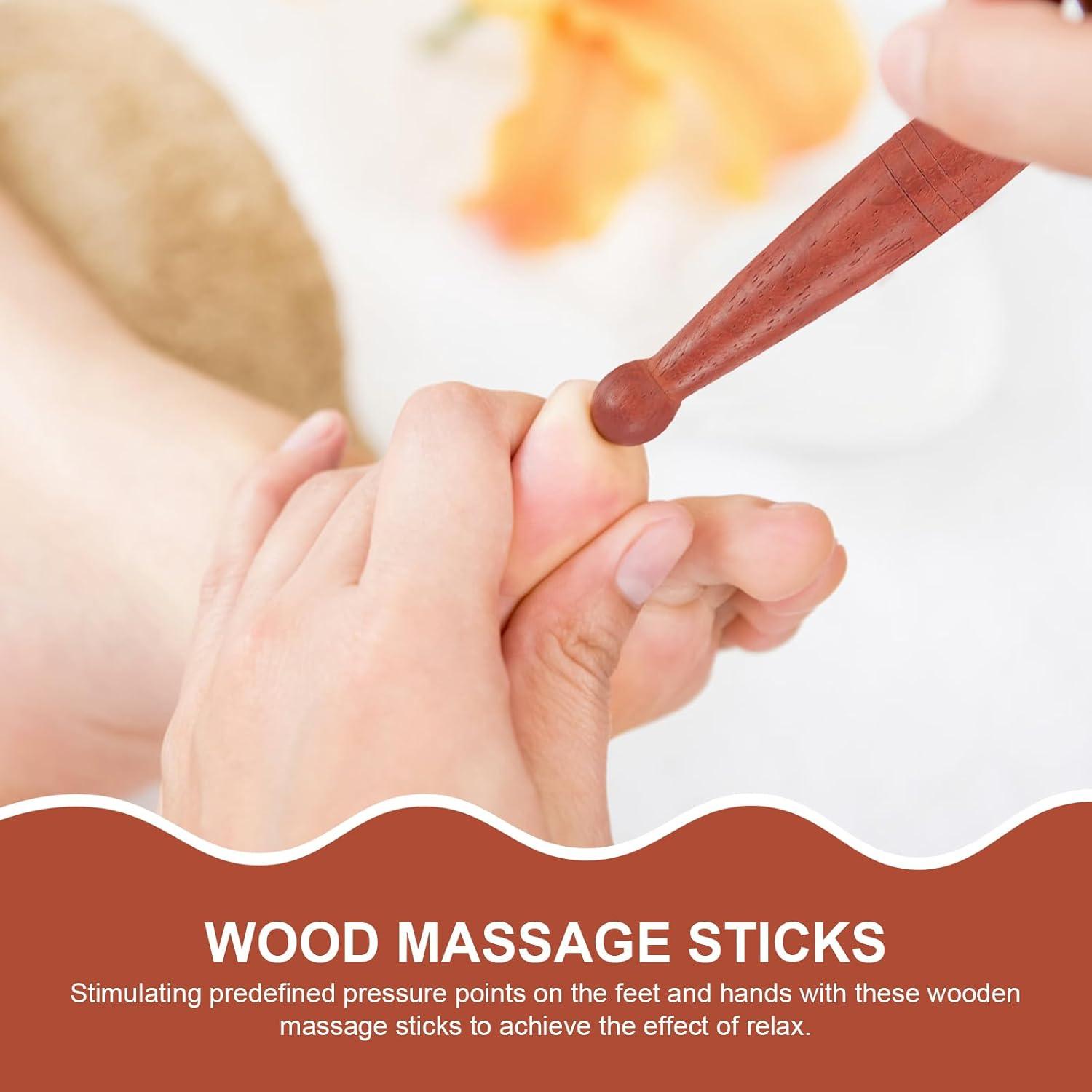 Palos de Reflexología de Madera Healifty - 3 Piezas para Masaje