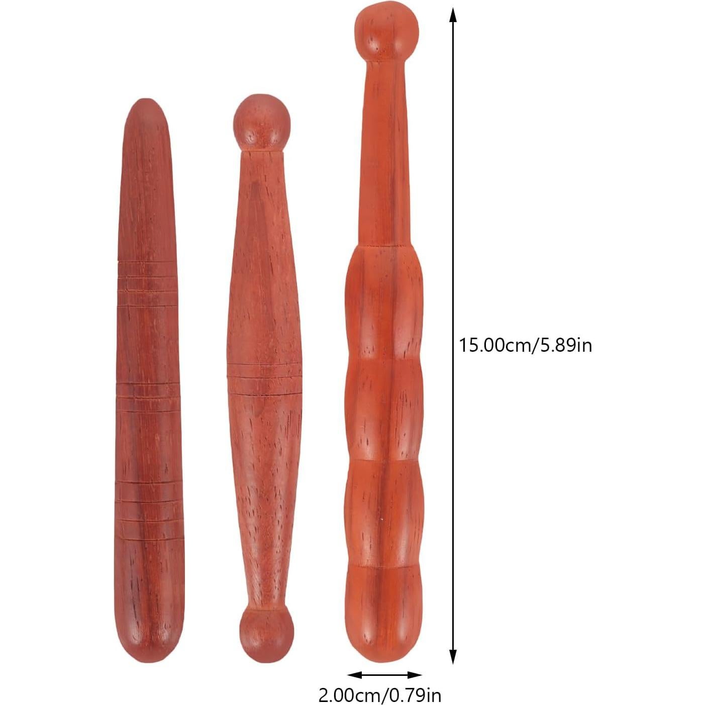 Palos de Reflexología de Madera Healifty - 3 Piezas para Masaje