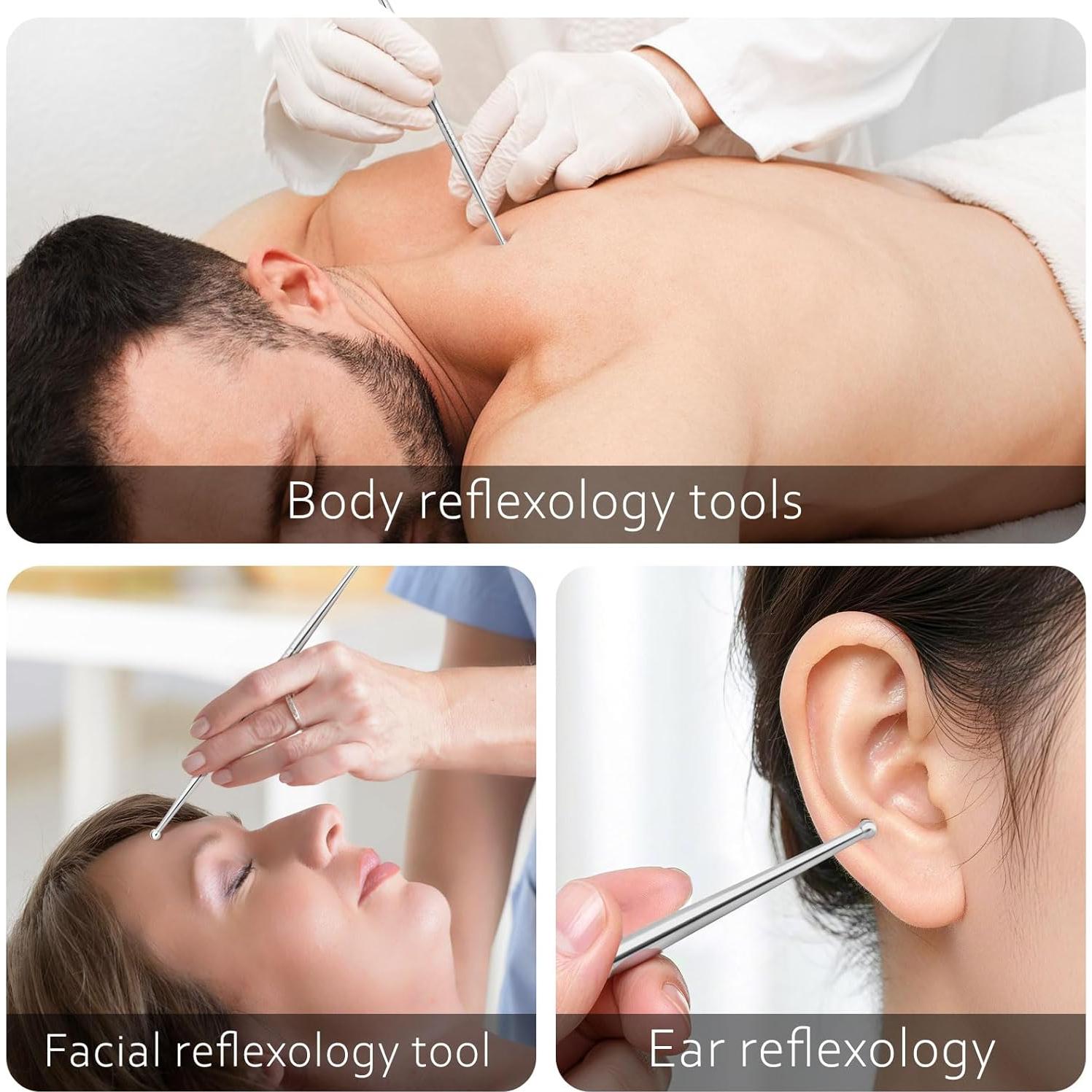 Herramienta de Masaje Facial Ideayard 3 Piezas Acero Inoxidable