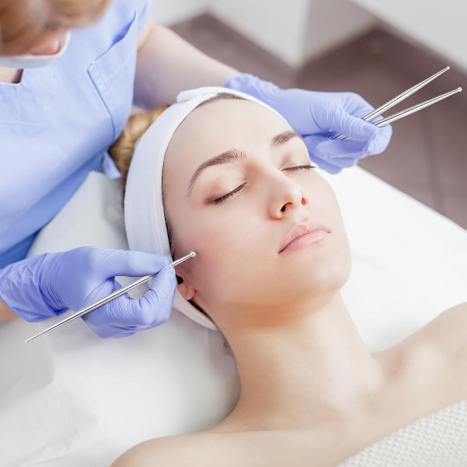 Herramienta de Masaje Facial Ideayard 3 Piezas Acero Inoxidable