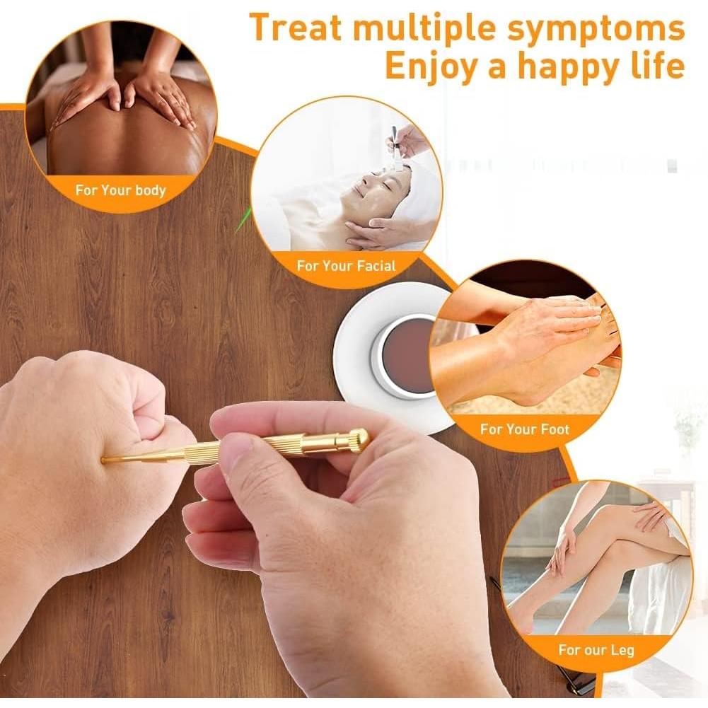 Herramienta de Masaje Facial Abnaok 4PCS Acero Inoxidable