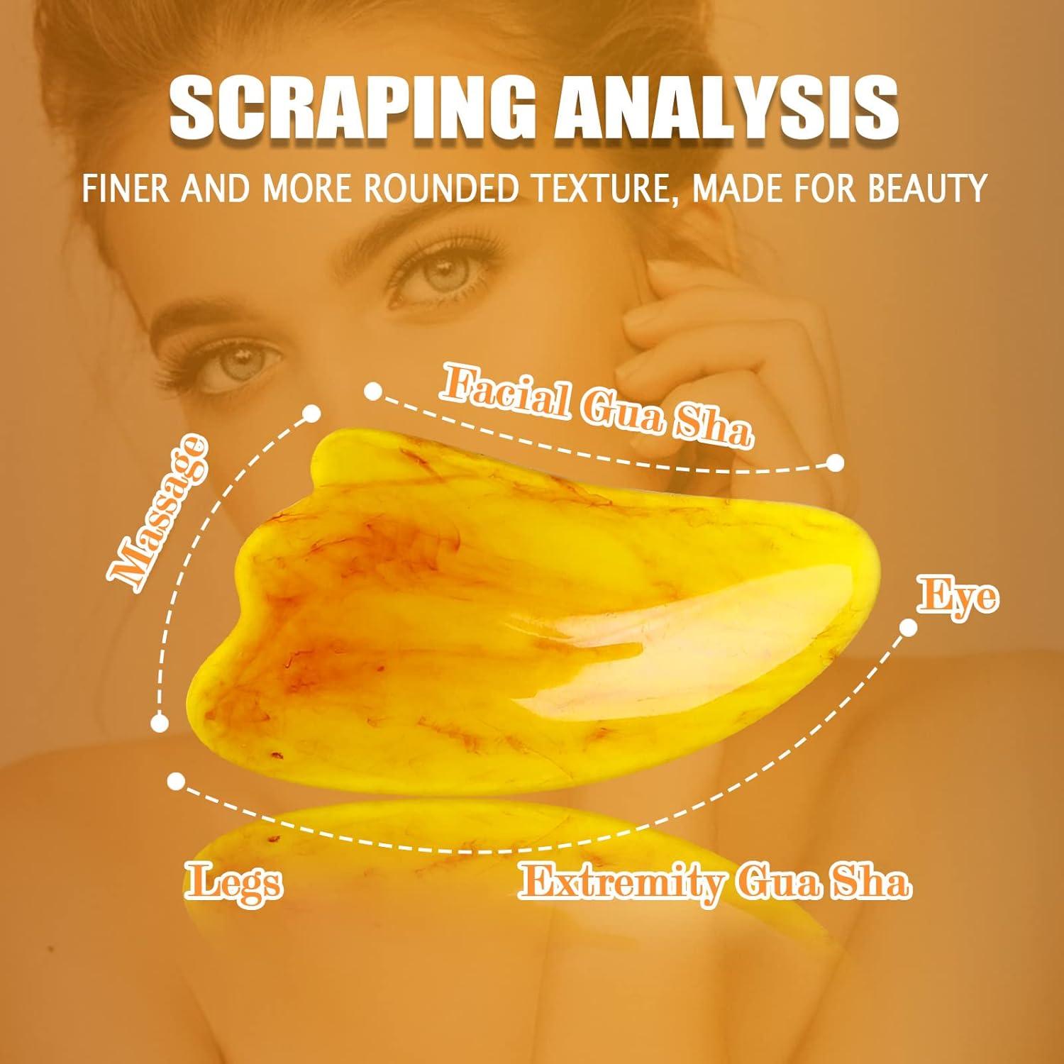 Kit de Masaje Facial 6 Piezas Qoyapow - Gua Sha y Acupuntura