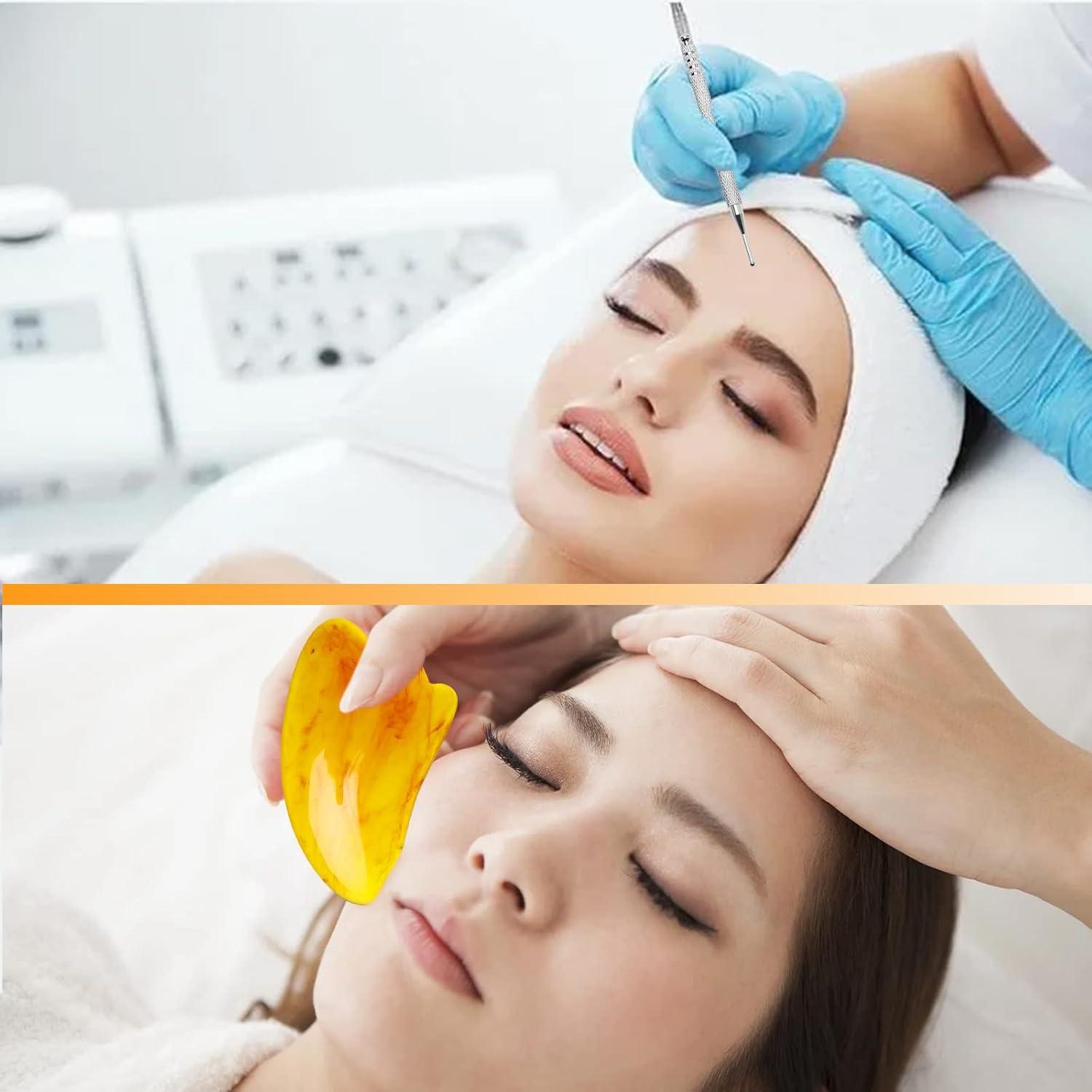 Kit de Masaje Facial 6 Piezas Qoyapow - Gua Sha y Acupuntura