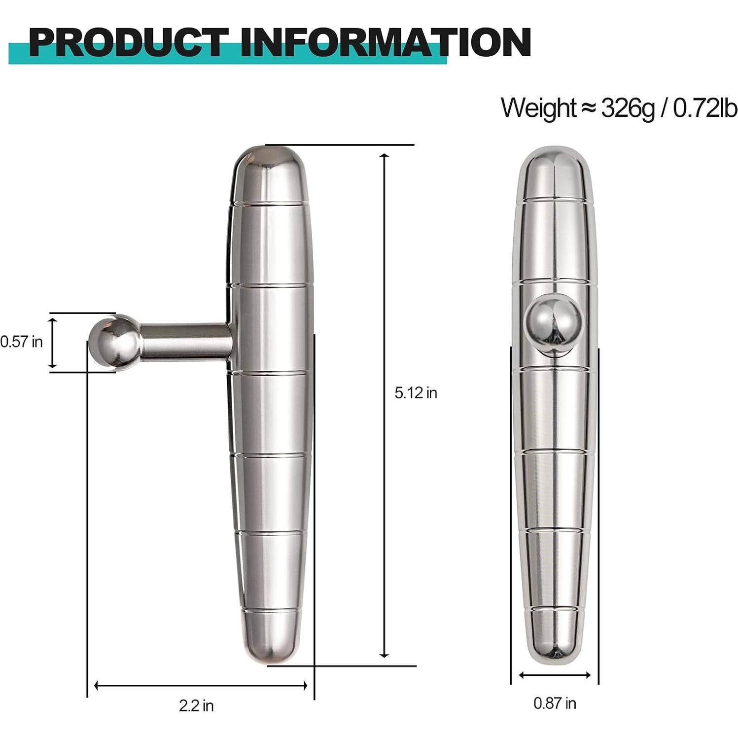 Herramienta de Masaje T-Bar Acero Inoxidable XQDUPDA 15.5cm