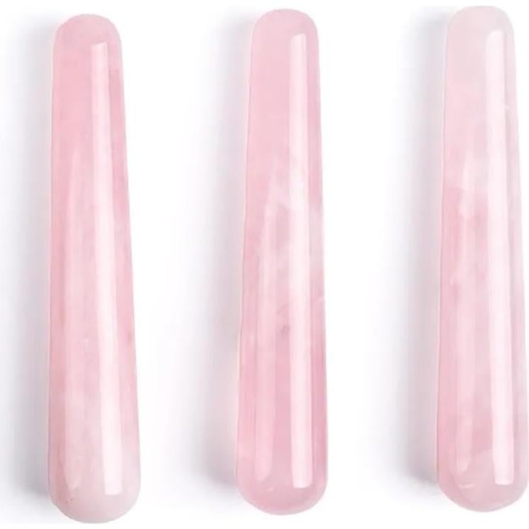 Barra de Masaje Gua Sha Cuarzo Rosa Leosense 11.4cm