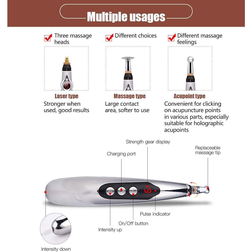 Bolígrafo de Acupuntura Electrónico MUXAN 3 en 1 Recargable