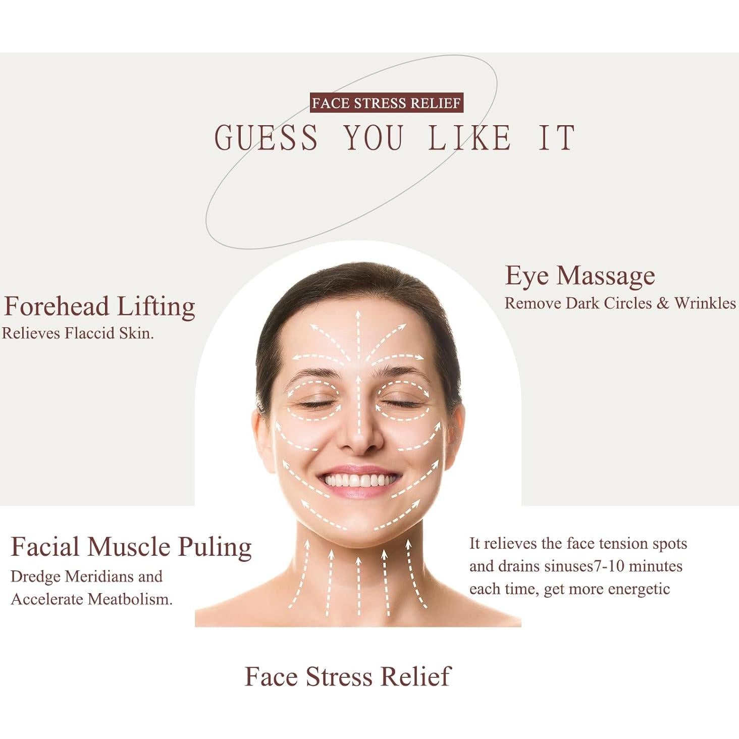 Herramienta de Masaje Facial JFGLORIX 4 Piezas Acero Inoxidable