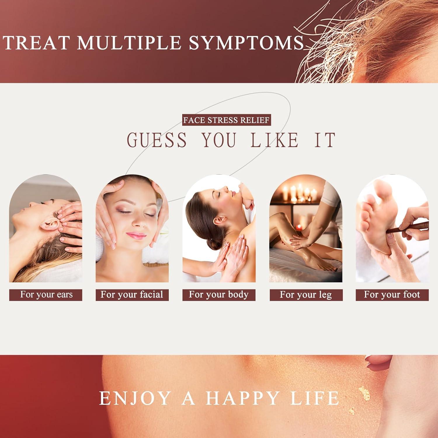 Herramienta de Masaje Facial JFGLORIX 4 Piezas Acero Inoxidable