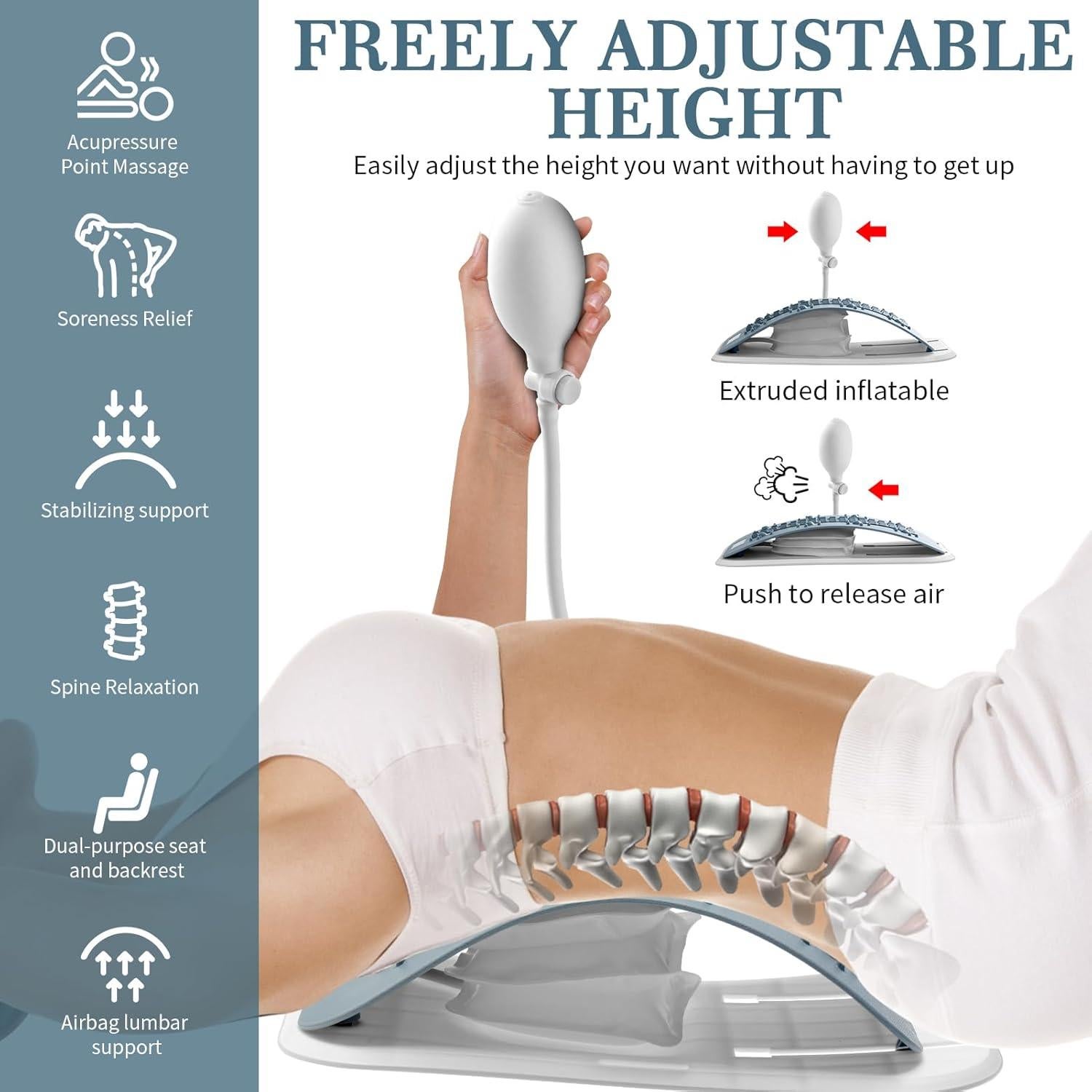 Estirador de Espalda AgniKinetic Inflable Ajustable 0.87 kg