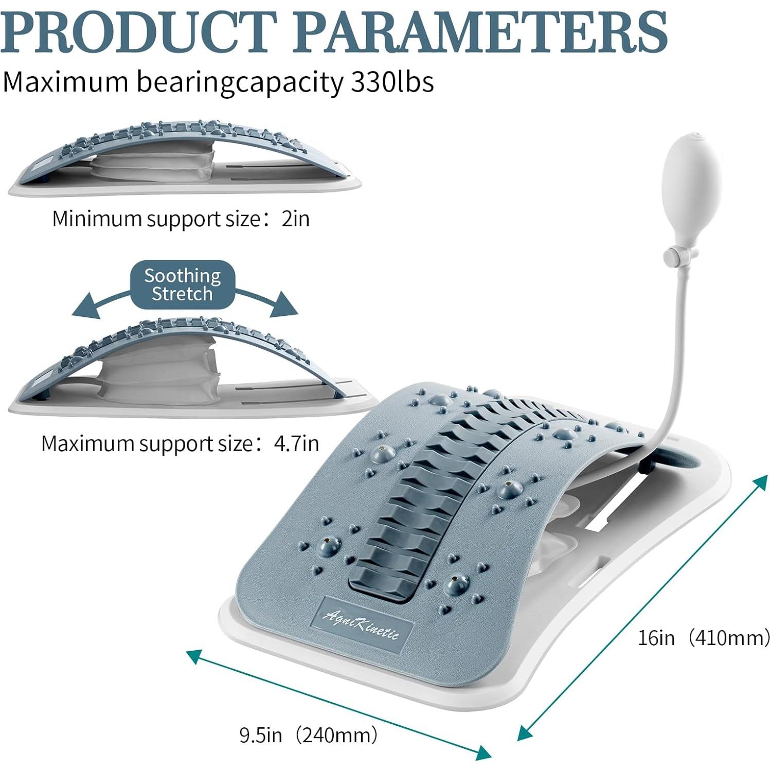 Estirador de Espalda AgniKinetic Inflable Ajustable 0.87 kg