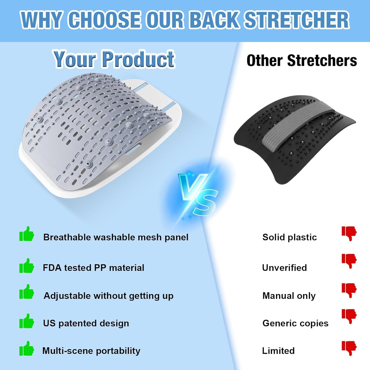 Estirador de Espalda SEXIEE para Alivio Lumbar Ajustable 181 kg