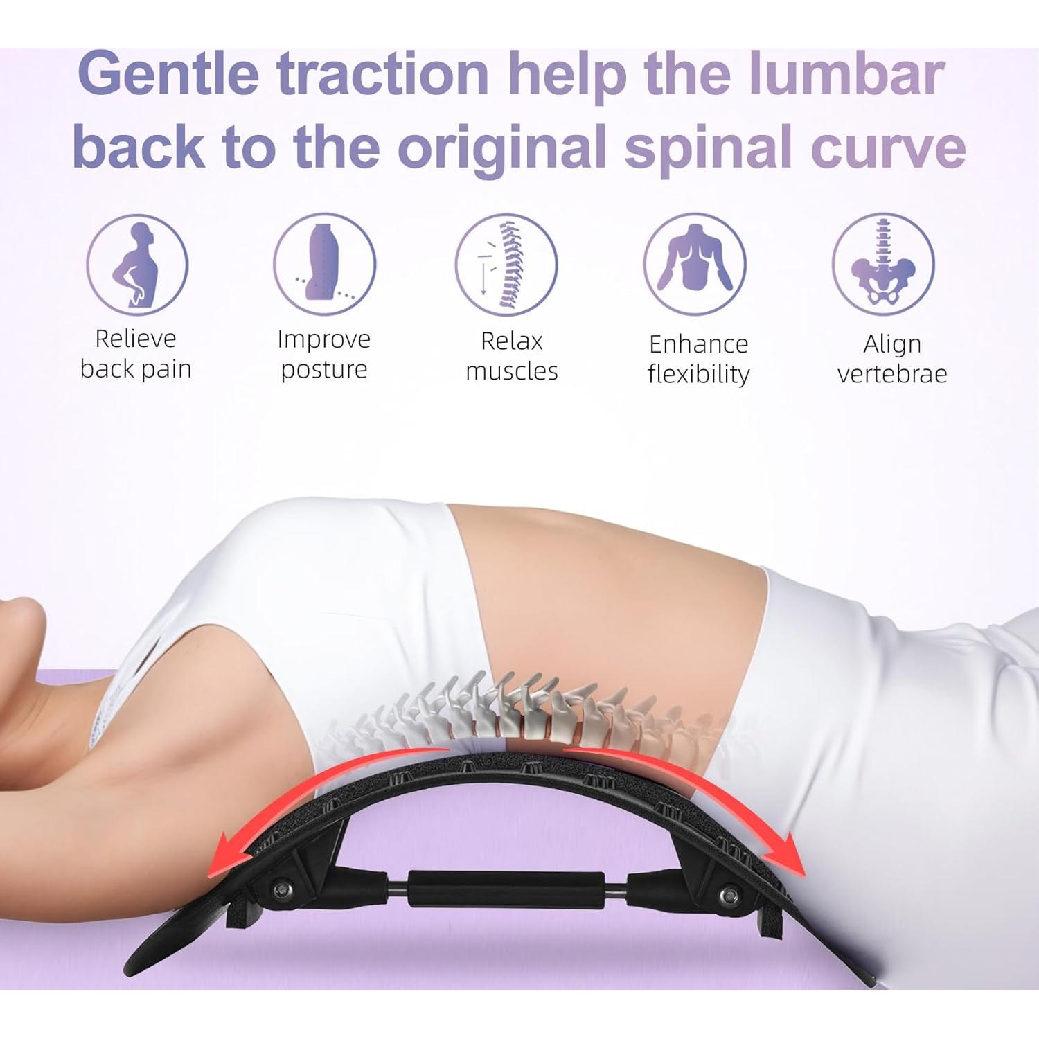 Estirador de Espalda Ajustable YAJIACLONE 38x21cm Alivio Dolor