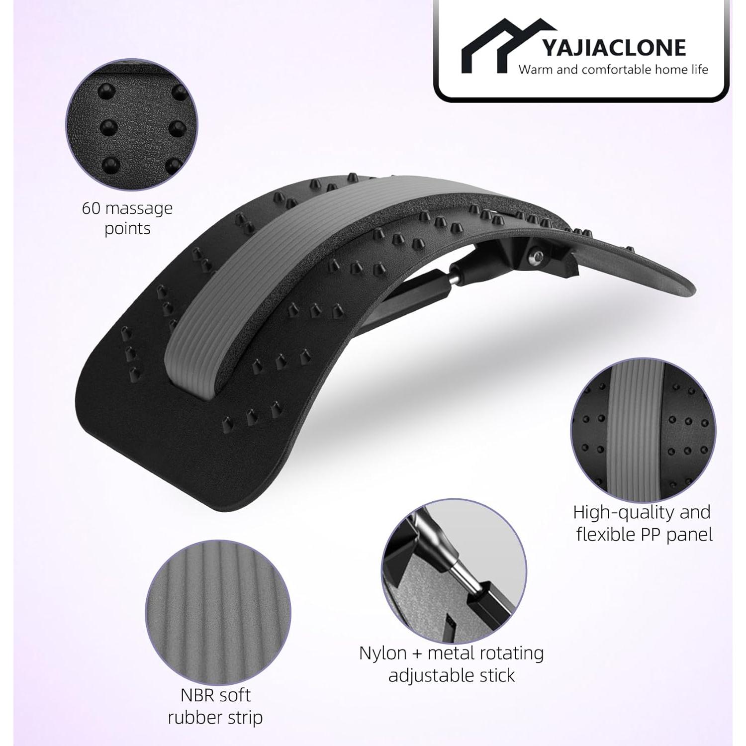 Estirador de Espalda Ajustable YAJIACLONE 38x21cm Alivio Dolor