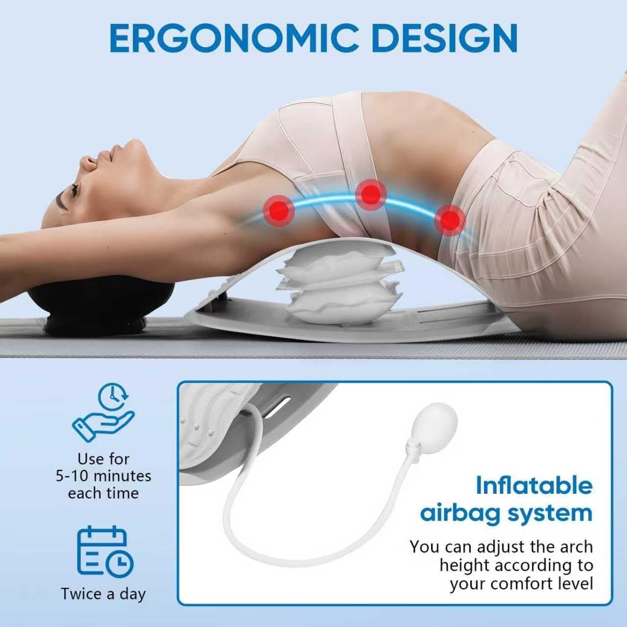 Tablero de Soporte Lumbar Ergonómico yflingjie - Alivio Dolor Espalda
