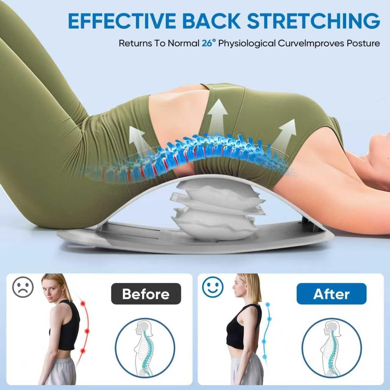 Tablero de Soporte Lumbar Ergonómico yflingjie - Alivio Dolor Espalda
