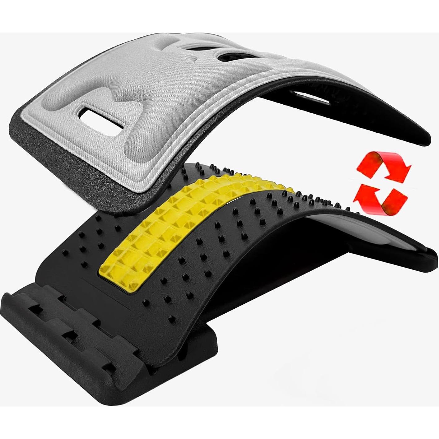 Estirador de Espalda Ajustable Lumbar Amarillo 3 Niveles