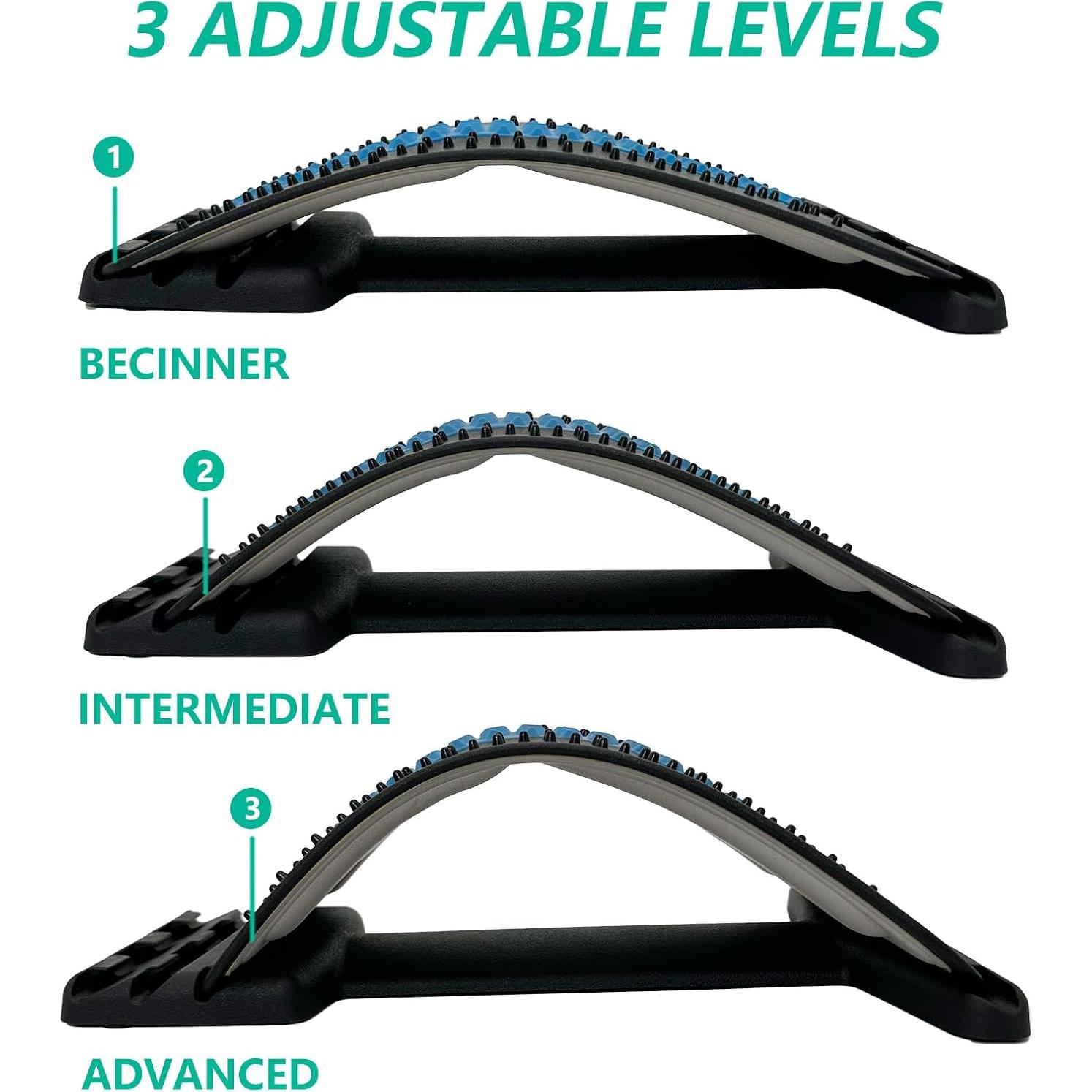 Estirador de Espalda Ajustable Lumbar Amarillo 3 Niveles