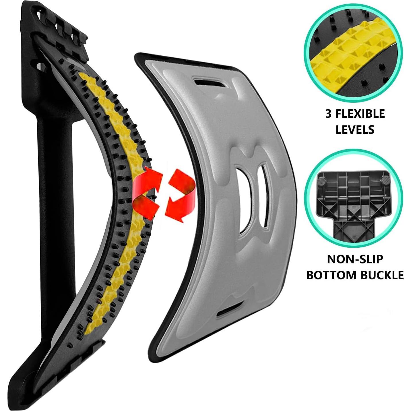 Estirador de Espalda Ajustable Lumbar Amarillo 3 Niveles