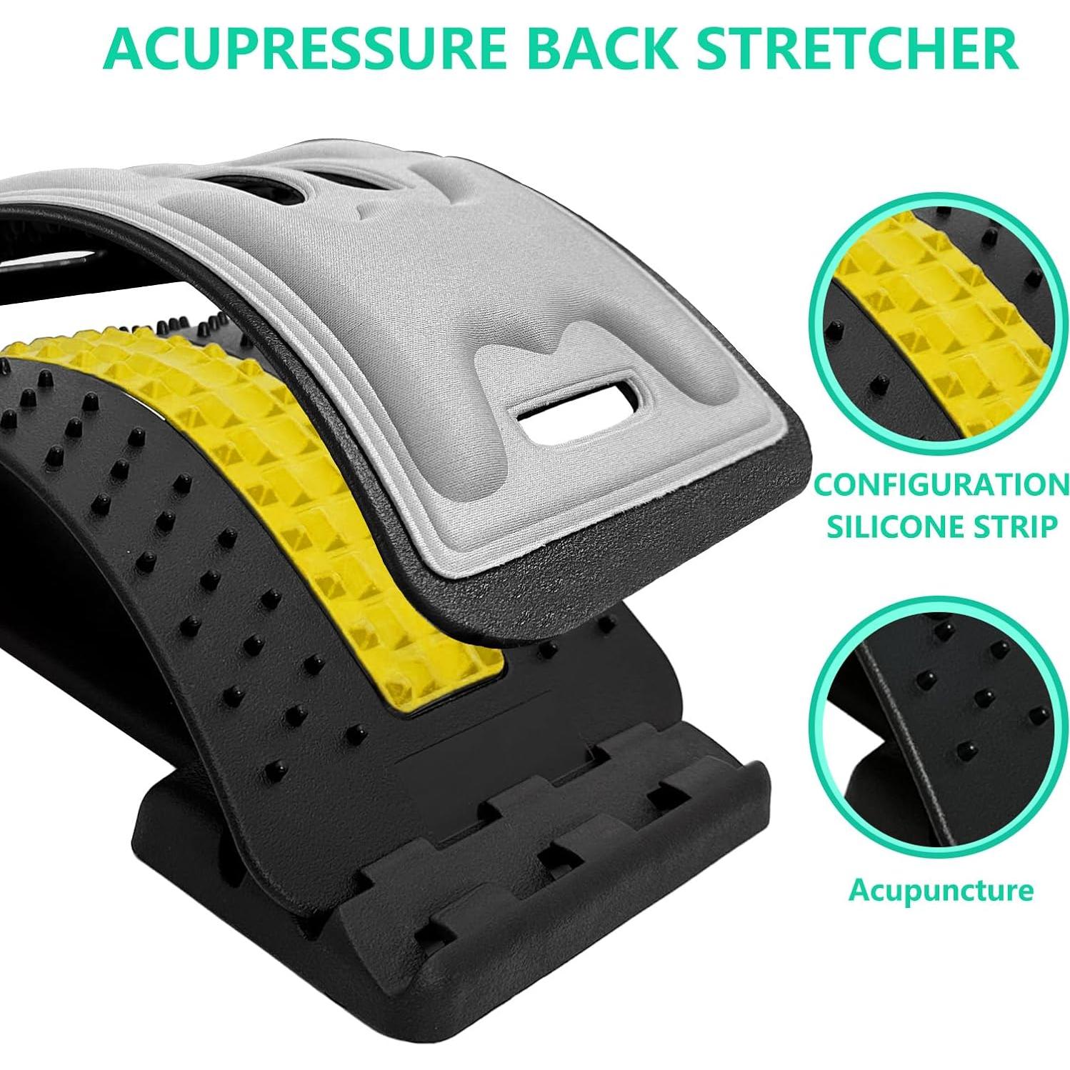 Estirador de Espalda Ajustable Lumbar Amarillo 3 Niveles
