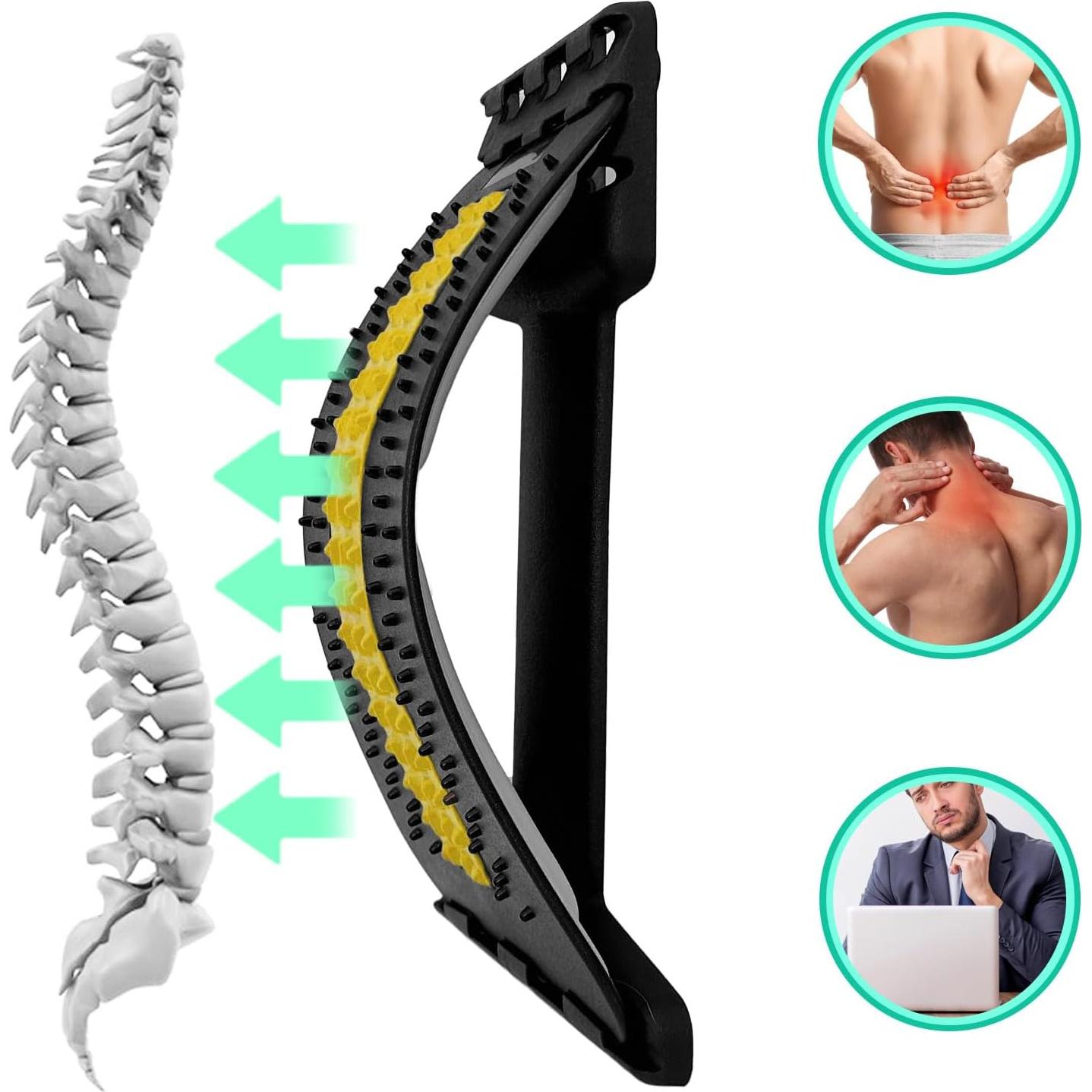 Estirador de Espalda Ajustable Lumbar Amarillo 3 Niveles