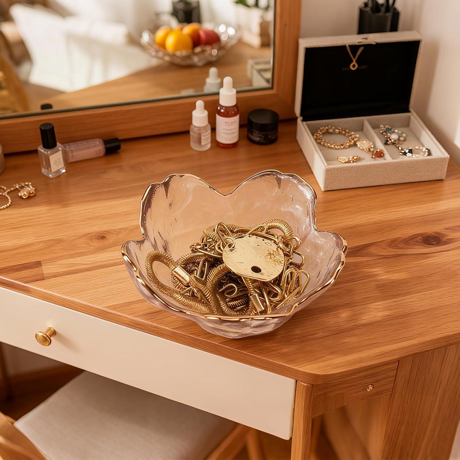 Soporte de Incienso SEIBER de Vidrio y Latón Rosa 9 Agujeros