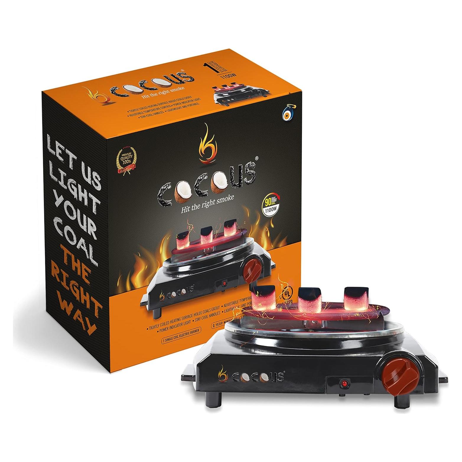 Quemador Eléctrico de Carbón Cocous 1100W para Hookah