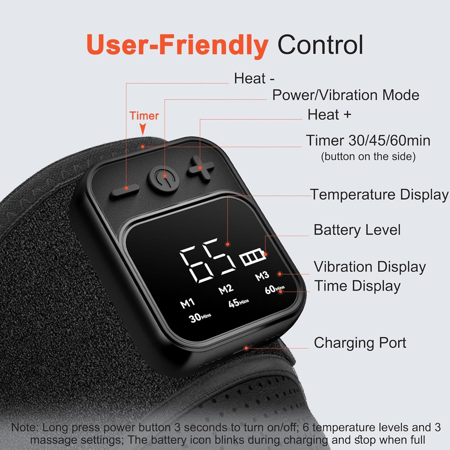 Masajeador de Rodilla KlugPop V5.0 Inalámbrico con Calor