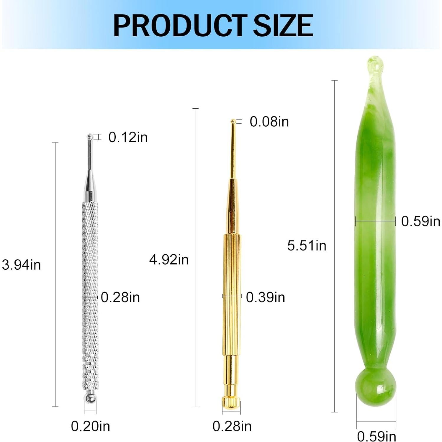 Herramientas de Masaje Gua Sha Audoloku 4 Piezas Acero Inoxidable