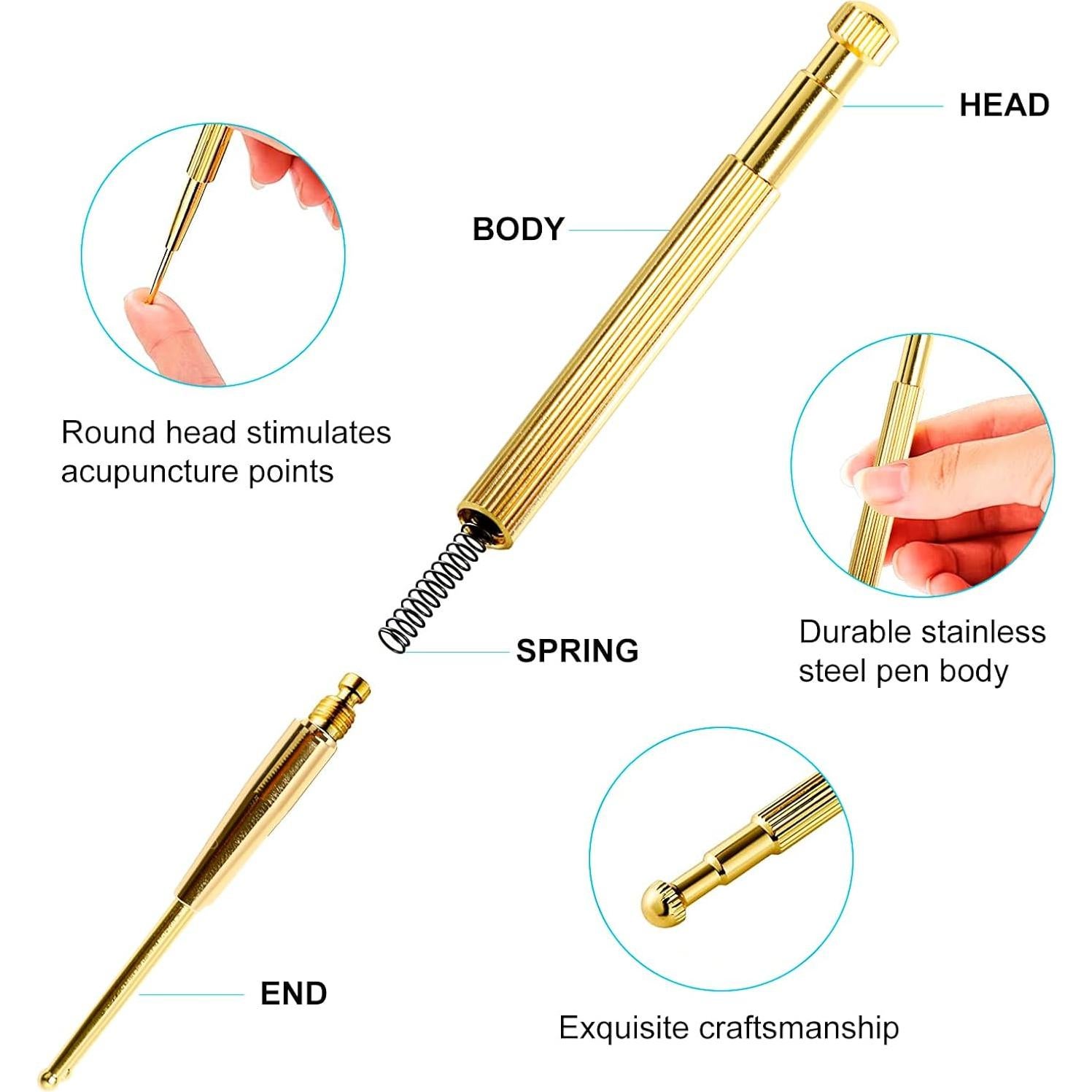 Herramientas de Masaje Gua Sha Audoloku 4 Piezas Acero Inoxidable