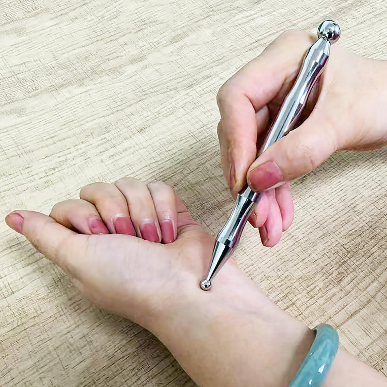 Herramienta de Reflexología Facial Doble Cabeza BYYDDIY P-L Acero Inoxidable