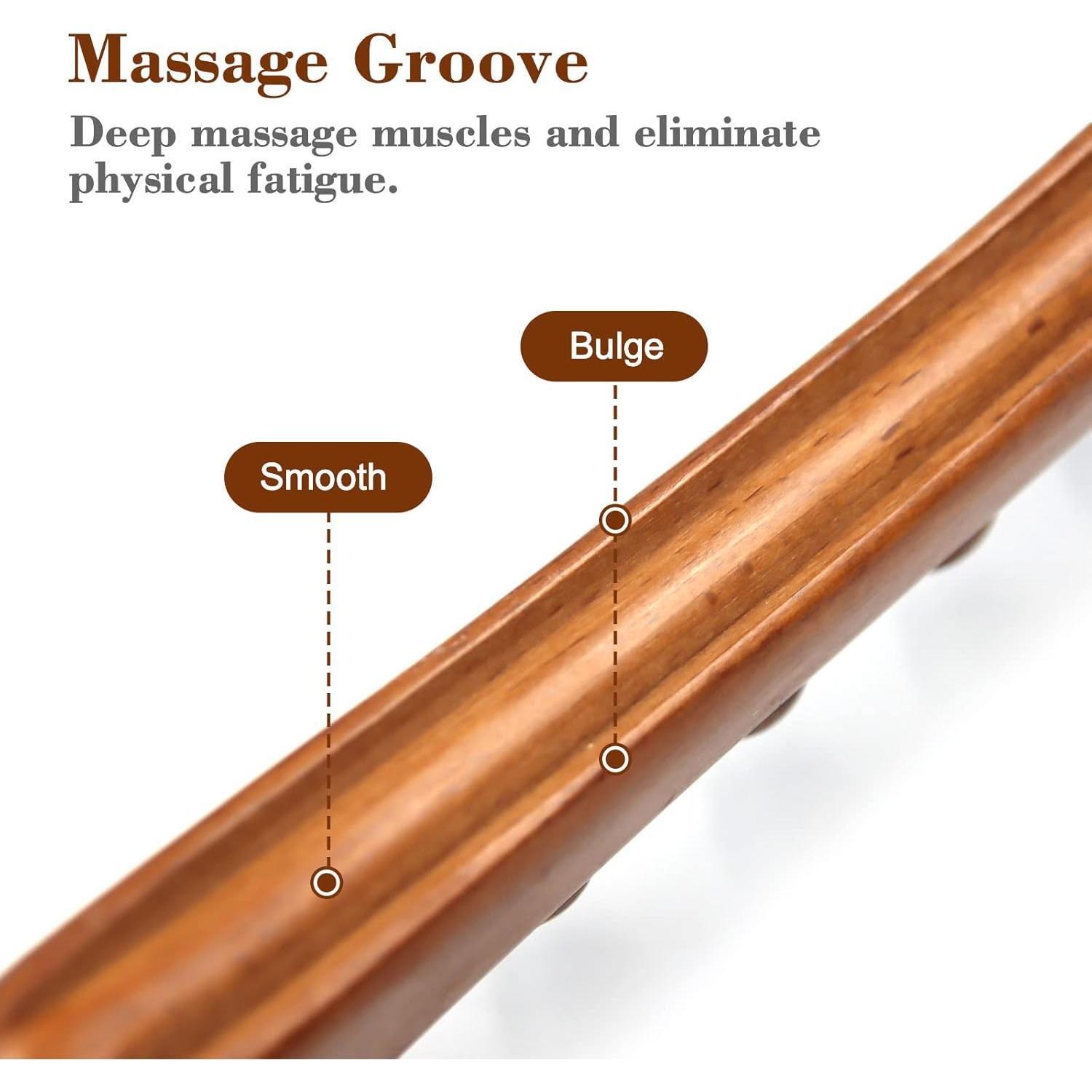 Masajeador de Drenaje Linfático de Madera 56.64 cm - 10 Bolas