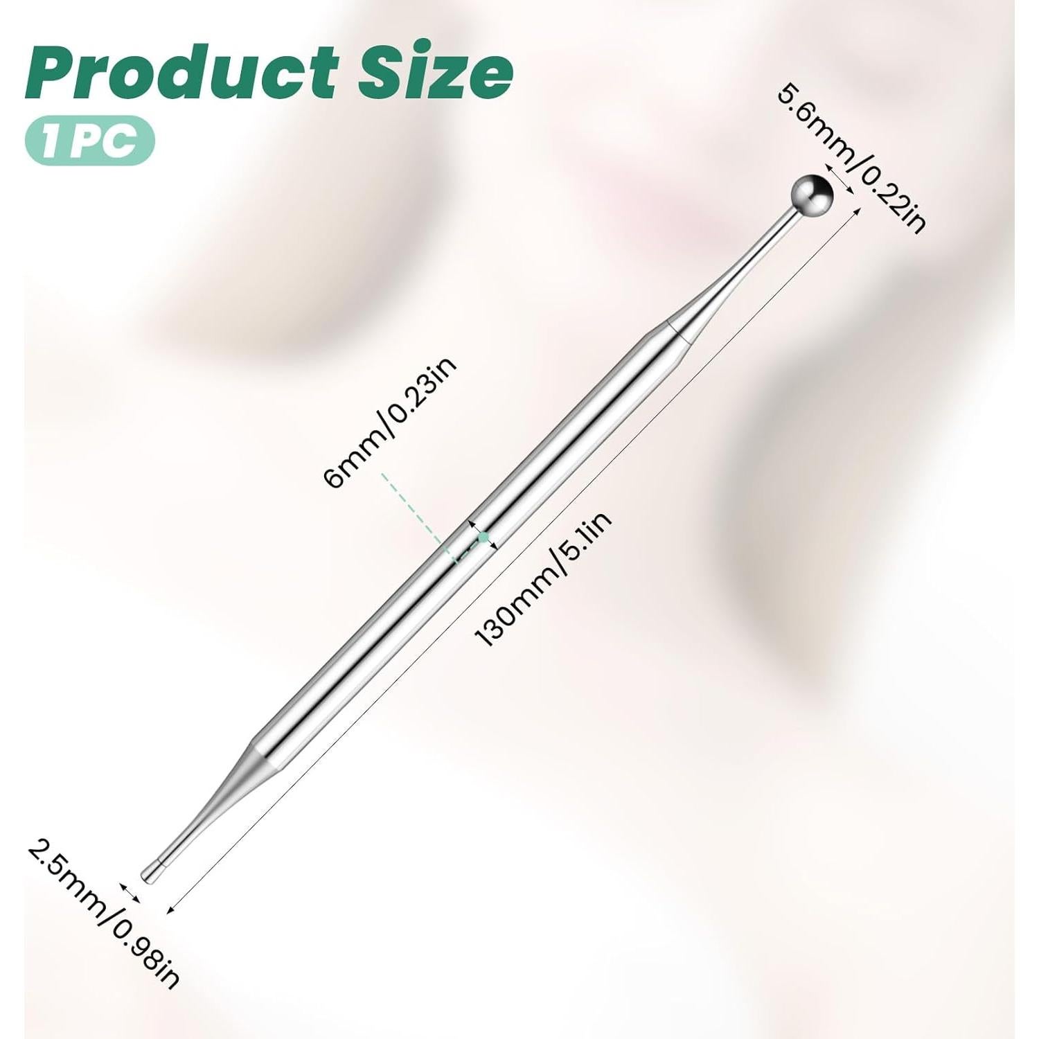 Bolígrafo de Acupuntura Alrhso Doble Cabezal Acero Inoxidable