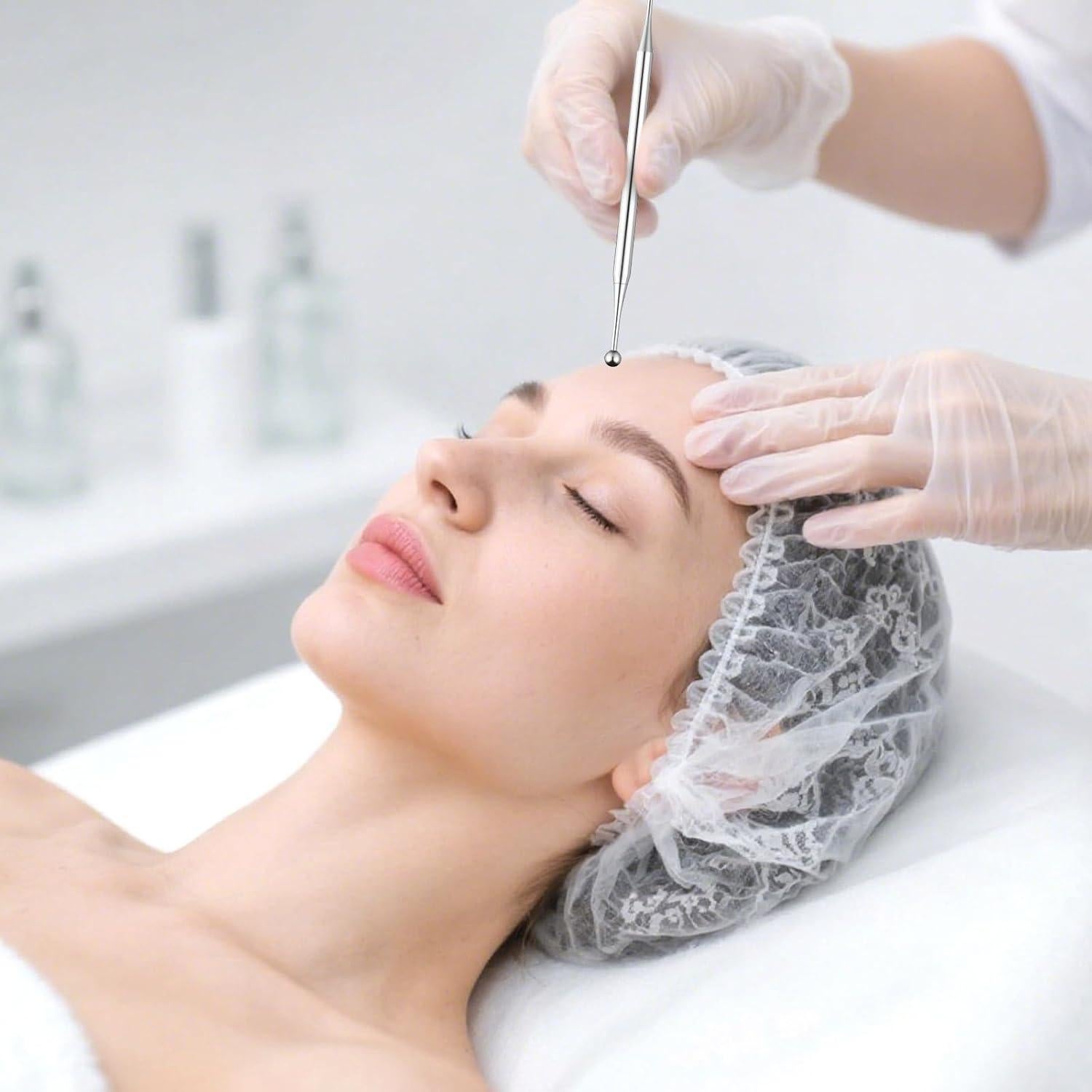 Bolígrafo de Acupuntura Alrhso Doble Cabezal Acero Inoxidable