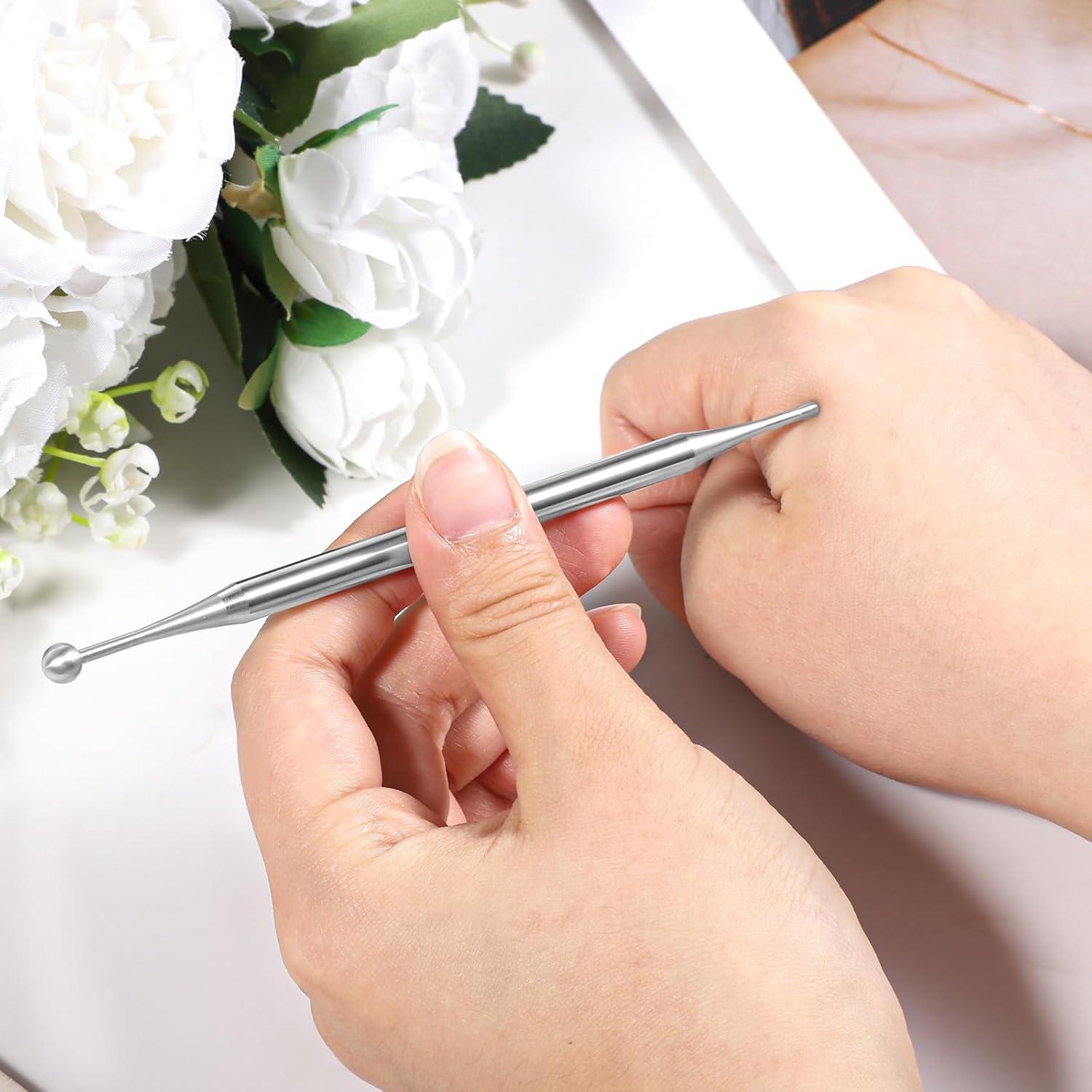 Bolígrafo de Acupuntura Alrhso Doble Cabezal Acero Inoxidable