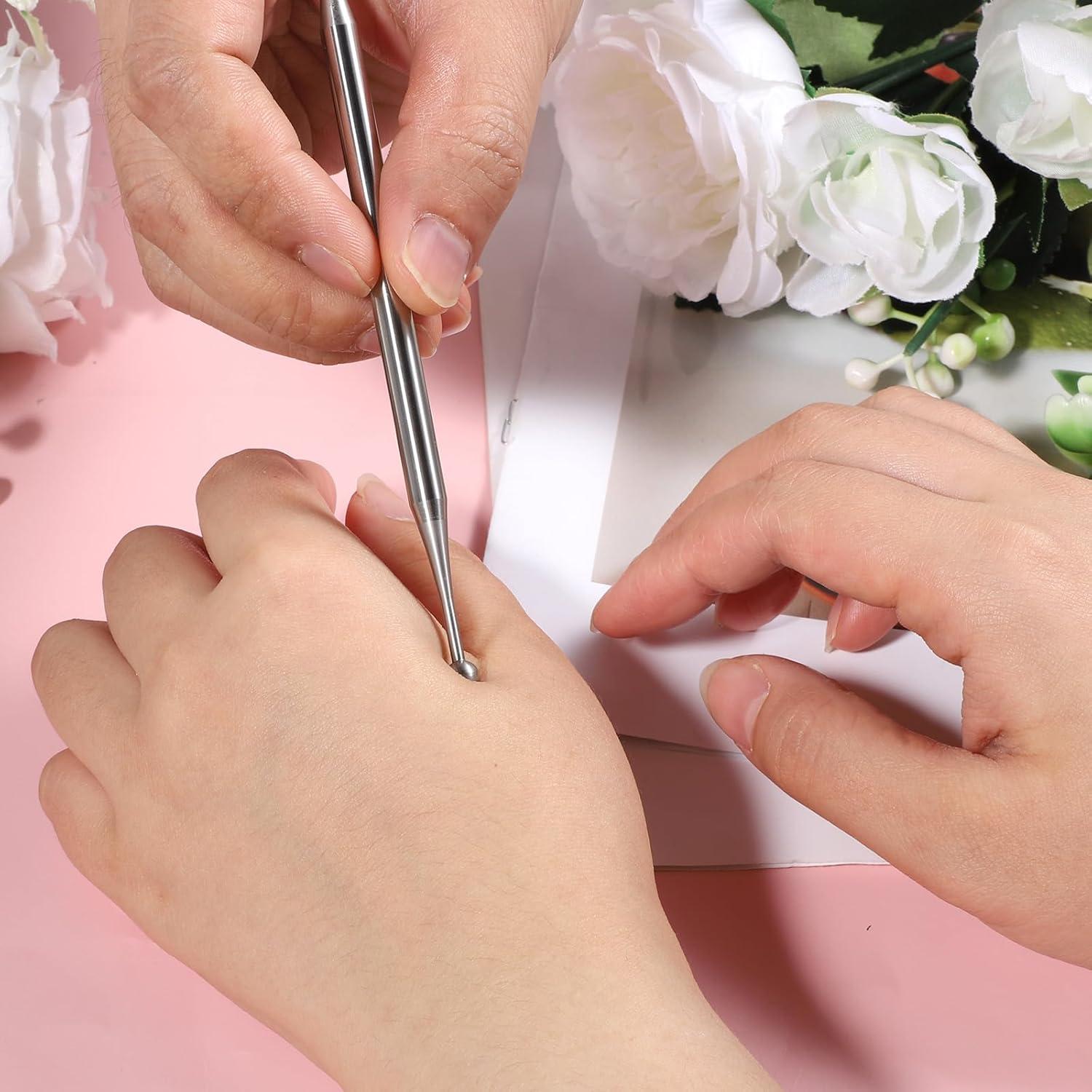 Bolígrafo de Acupuntura Alrhso Doble Cabezal Acero Inoxidable