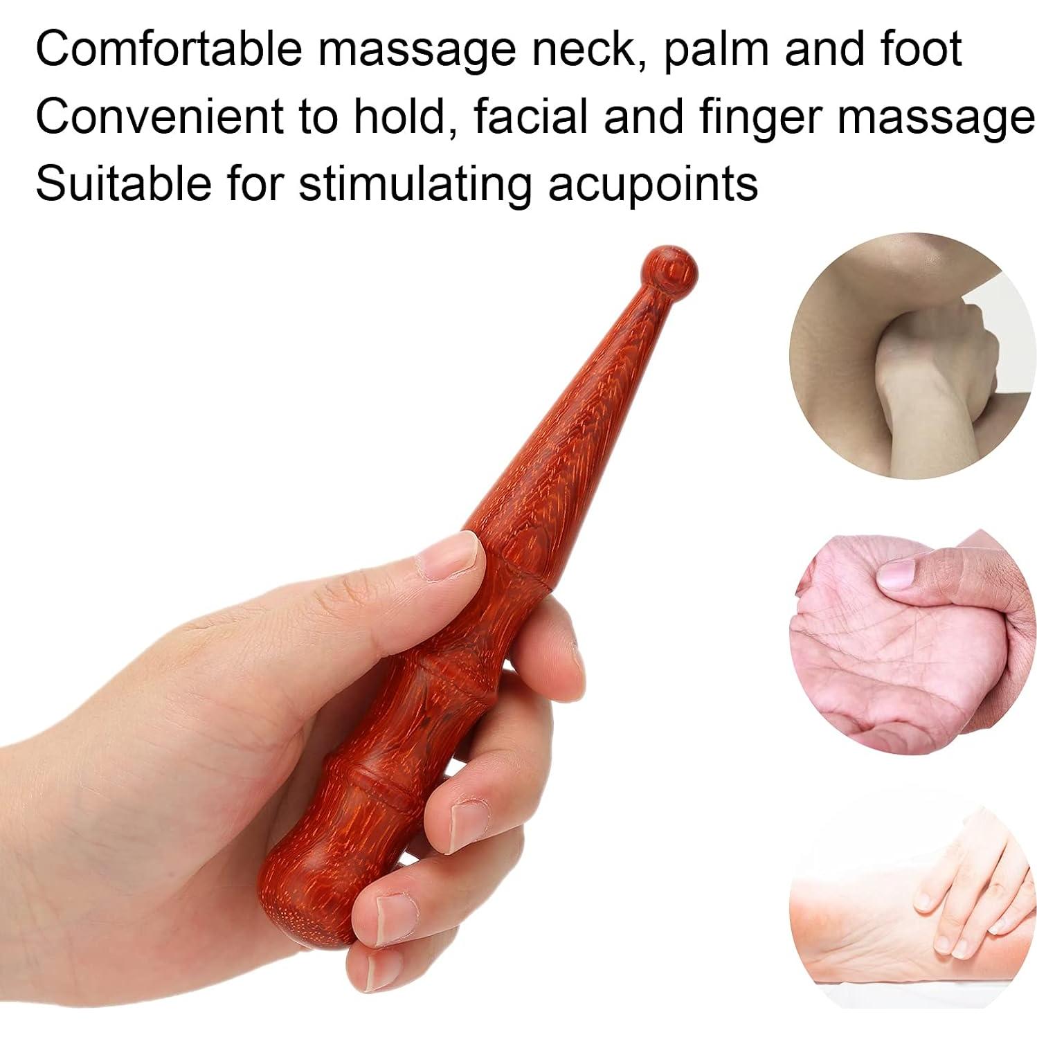 Palo de Masaje de Madera Brrnoo para Mano y Pie