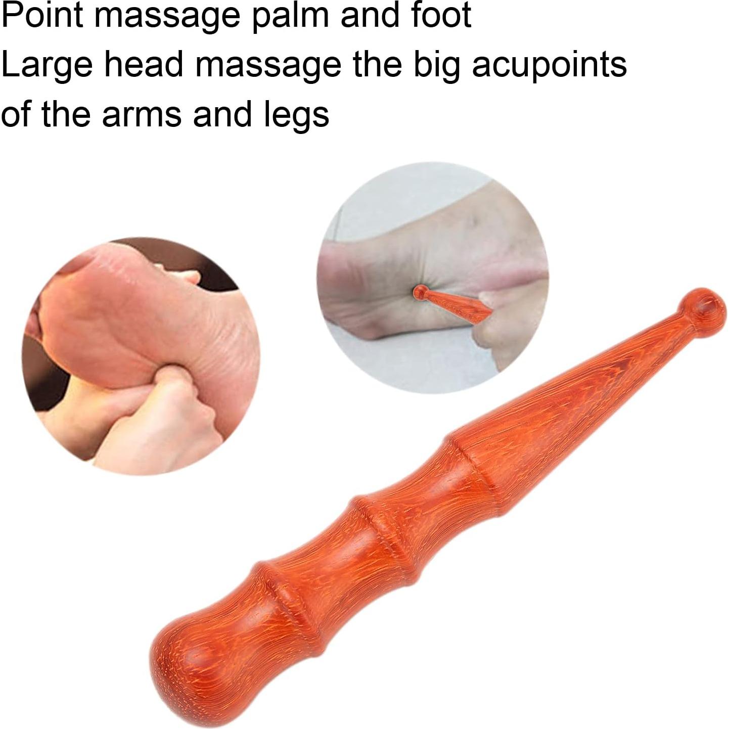 Palo de Masaje de Madera Brrnoo para Mano y Pie