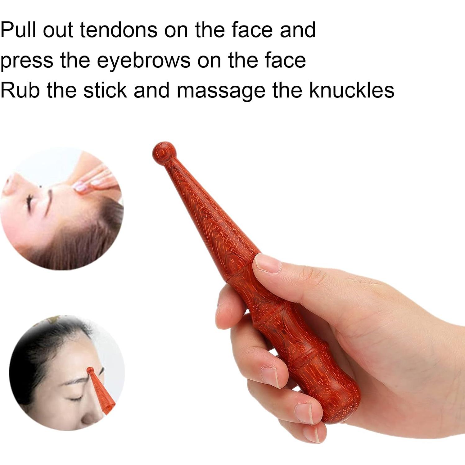 Palo de Masaje de Madera Brrnoo para Mano y Pie