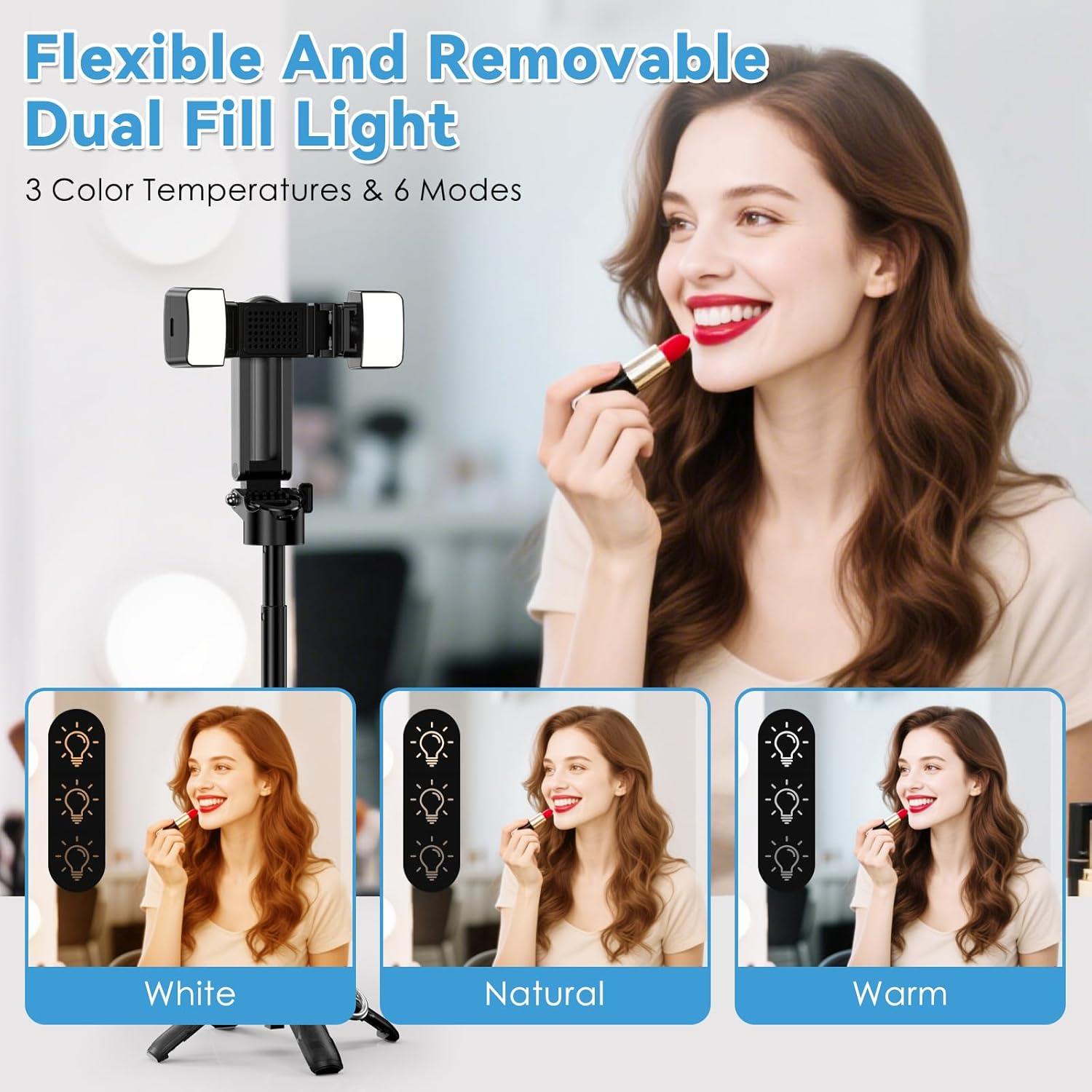 Mini Trípode Selfie CloudValley P15T-Light con Luz y Zoom