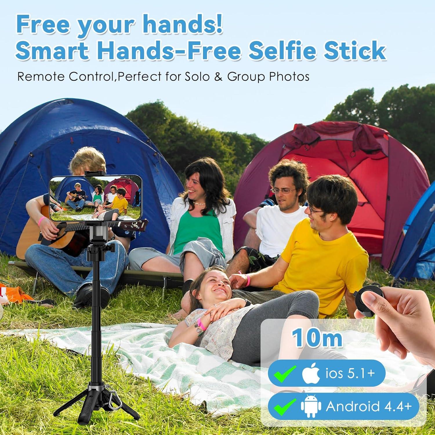 Mini Trípode Selfie CloudValley P15T-Light con Luz y Zoom