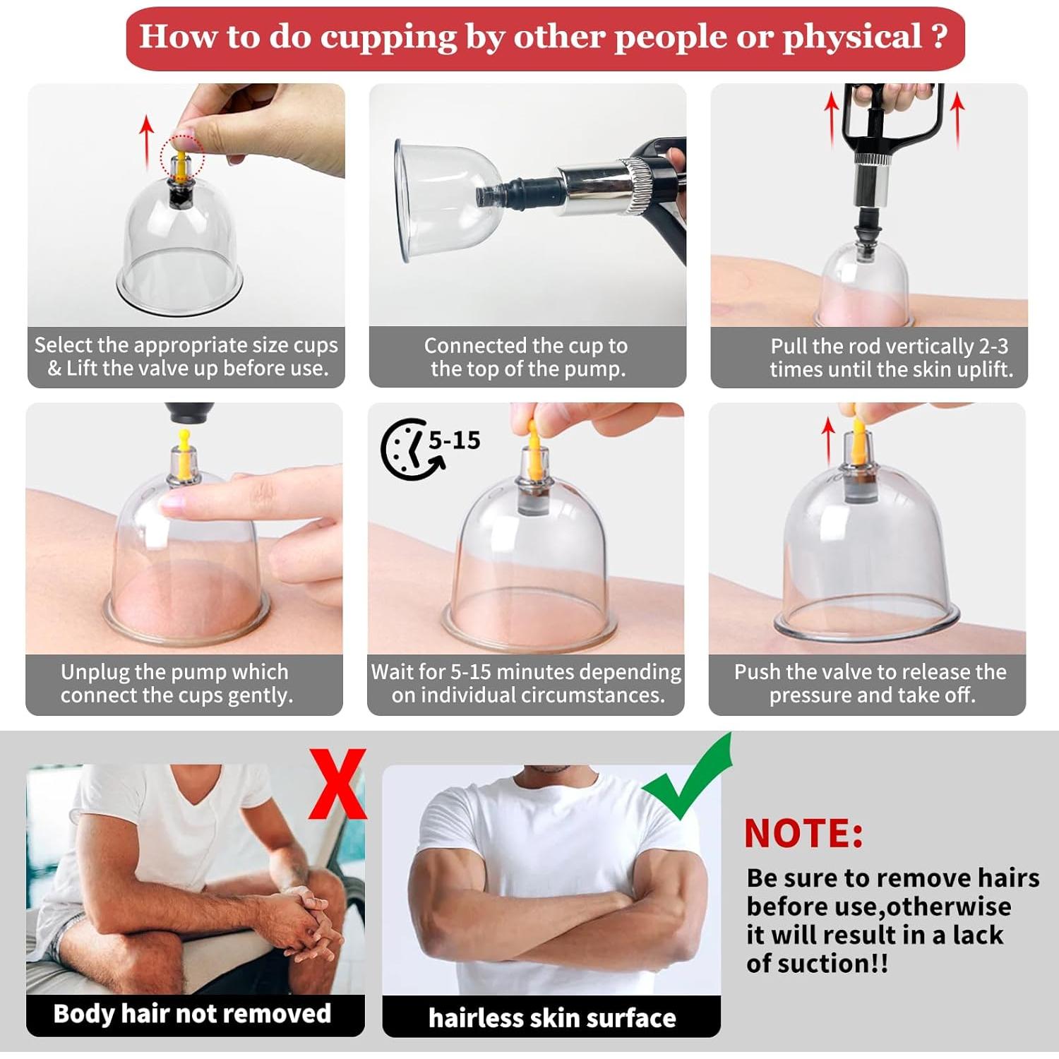 Kit de Ventosas DEFUNX 19 Tazas para Terapia de Masaje